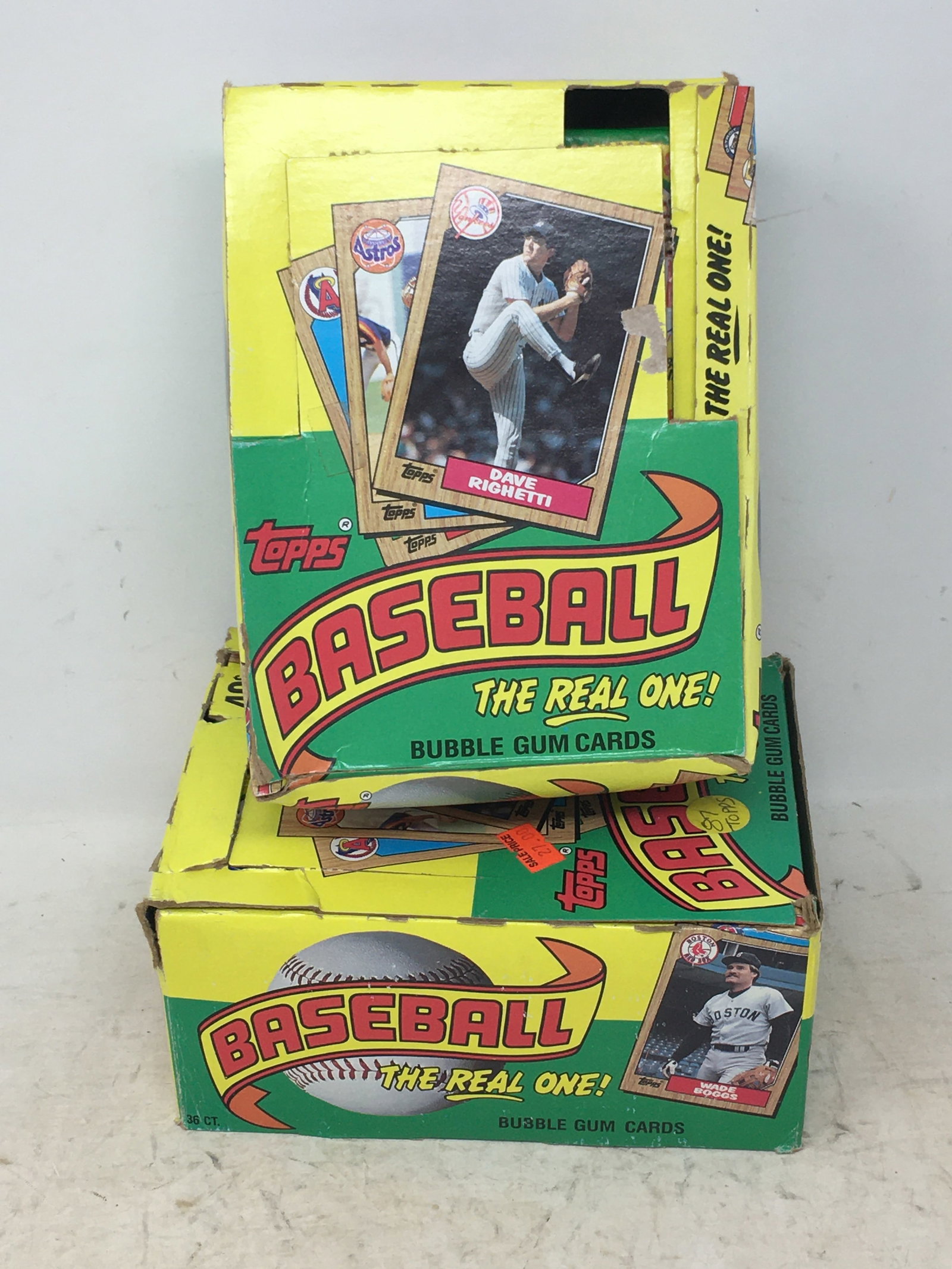 (2) Boxes 1987 Topps Baseball Bubble Gum Cards, Sealed Wax Packs (1 of 1)