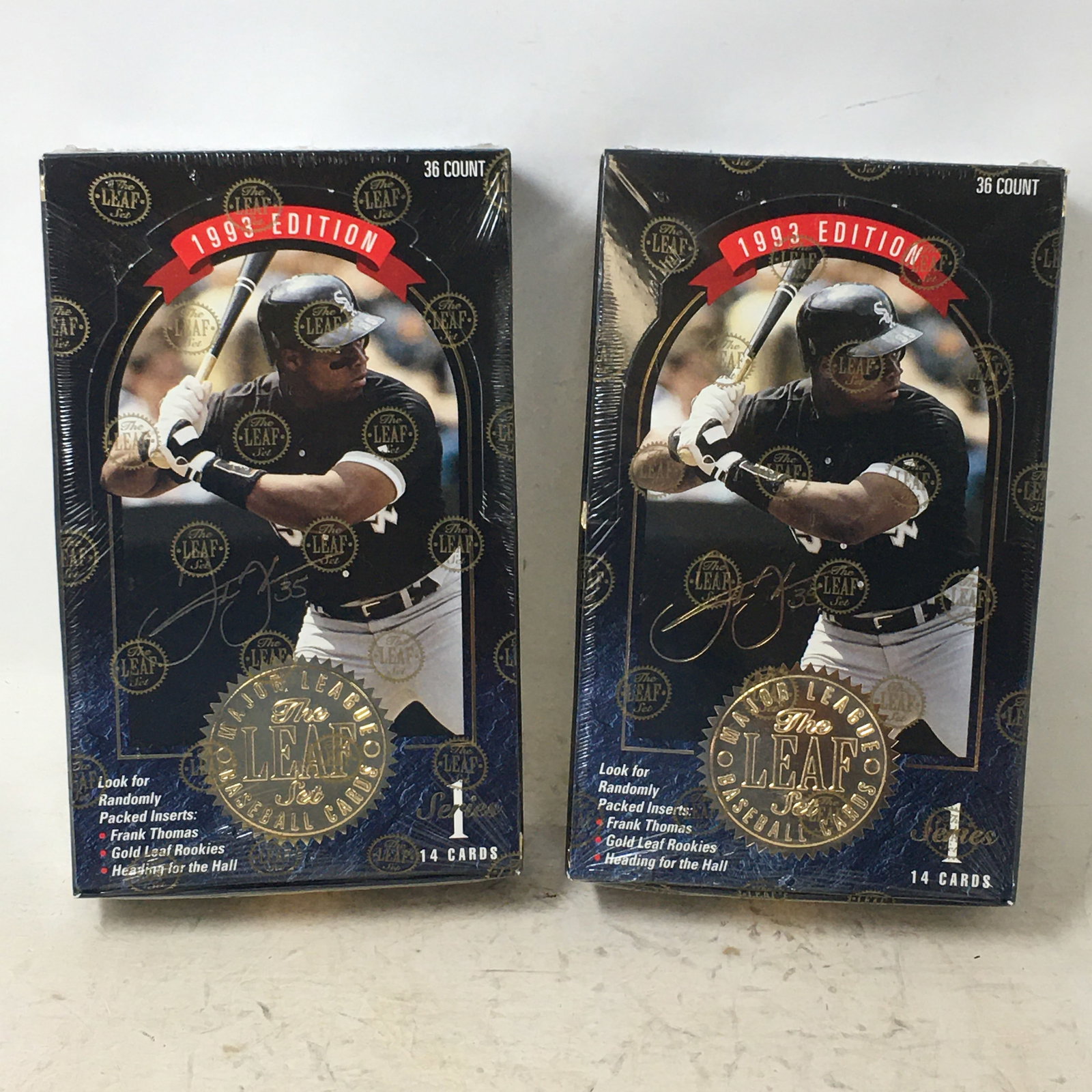 1993 The Leaf Set Baseball Cards, Series 1, (2) Sealed Boxes: 1993 The Leaf Set Baseball Cards, Series 1, (2) Sealed Boxes, 36 Count/Box