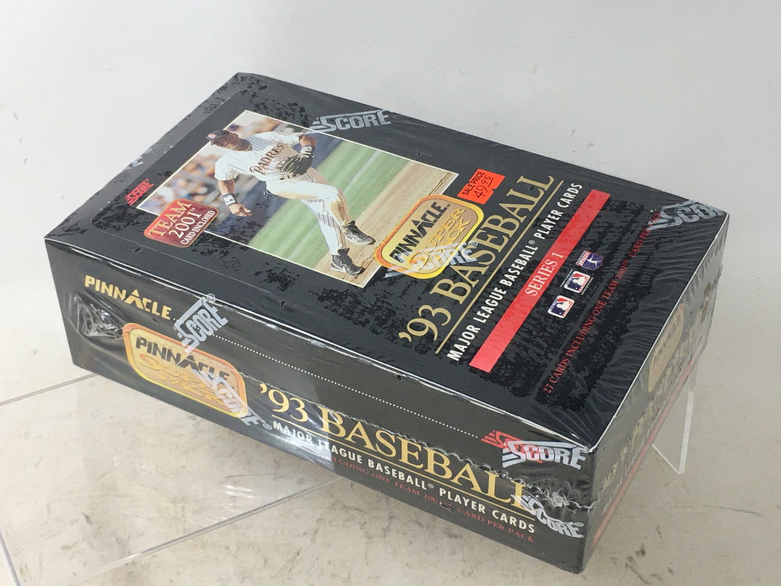1993 Score Baseball Cards, Series 1, Sealed Box: 1993 Score Baseball Cards, Series 1, Pinnacle Super Pack, Sealed Box