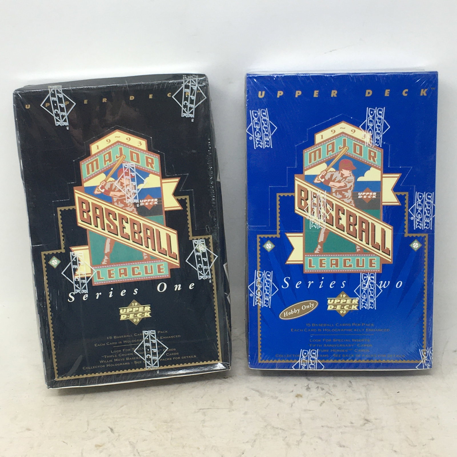 1993 Upper Deck Baseball Cards, Series 1 & 2, Sealed Hobby Boxes: 1993 Upper Deck Baseball Cards, Series 1 & 2, Sealed Hobby Boxes