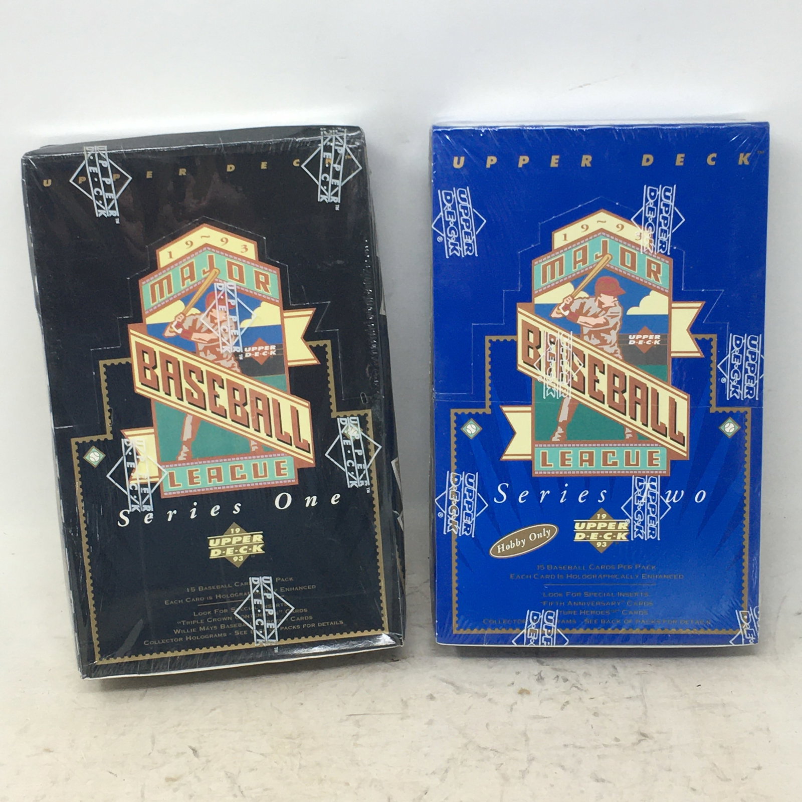 1993 Upper Deck Baseball Cards, Series 1 & 2, Sealed Hobby Boxes (1 of 1)