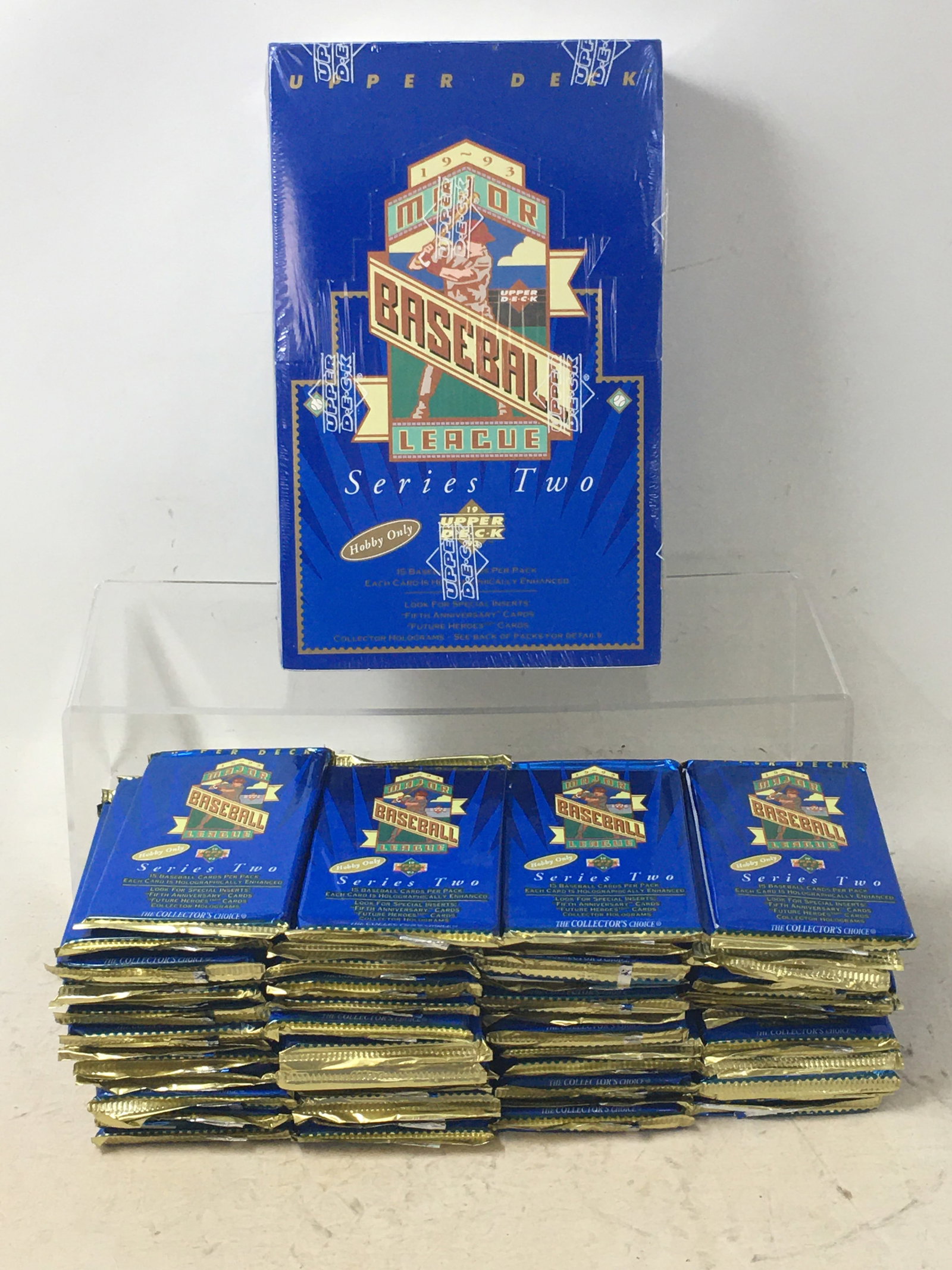 1993 Upper Deck Baseball Cards, Series 2, Sealed Hobby Box, & 50 Sealed Packs: 1993 Upper Deck Baseball Cards, Series 2, Sealed Hobby Box, & 50 Sealed Foil Packs