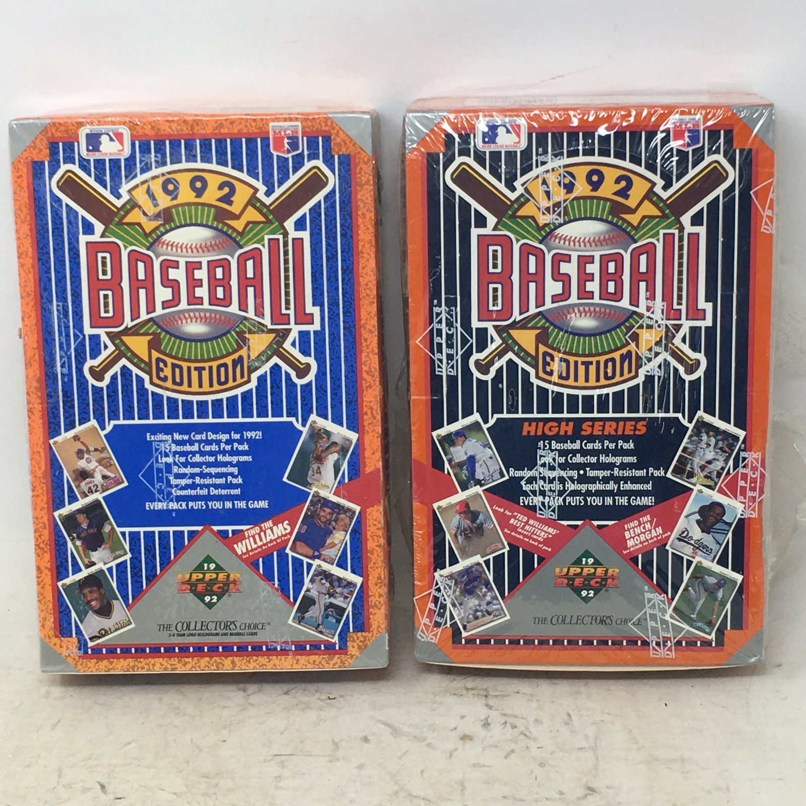 1992 Upper Deck Baseball Cards, (1) High Series, Sealed Boxes (1 of 2)