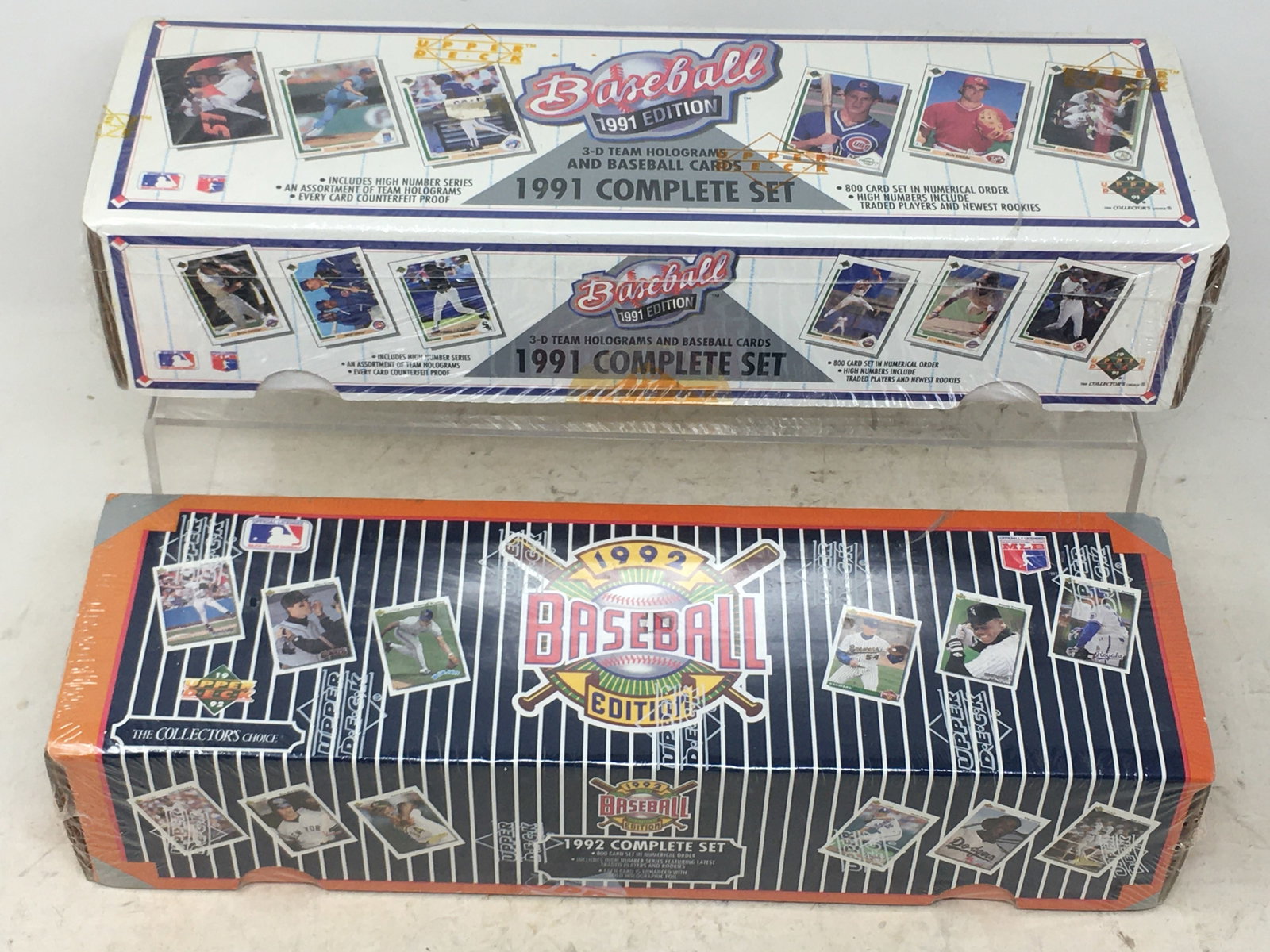 1991 & 1992 Upper Deck Baseball Cards, Complete Sets, Sealed: 1991 & 1992 Upper Deck Baseball Cards, Complete Sets, Sealed Boxes
