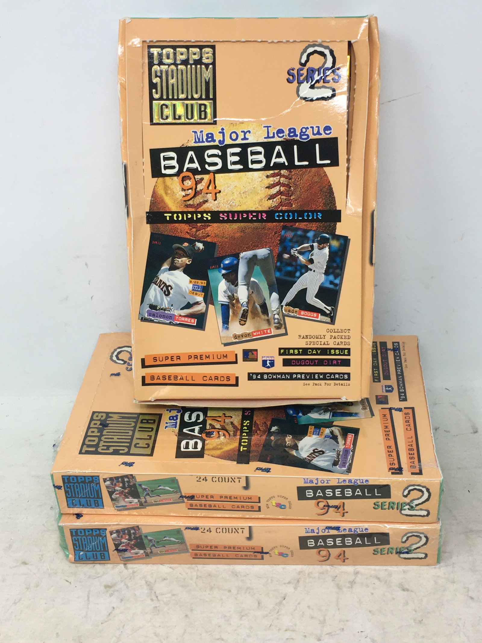 1994 Topps Stadium Club Series 2 Baseball Cards, (2) Sealed Boxes + (14) Packs (1 of 2)