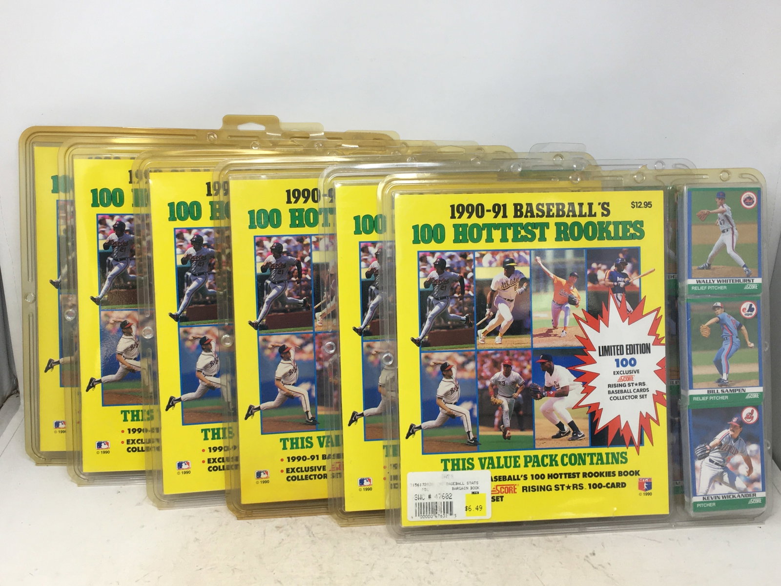 Score 1990-91 Baseball's 100 Hottest Rookies, (6) Unopened Sets: Score 1990-91 Baseball's 100 Hottest Rookies, (6) Unopened Sets