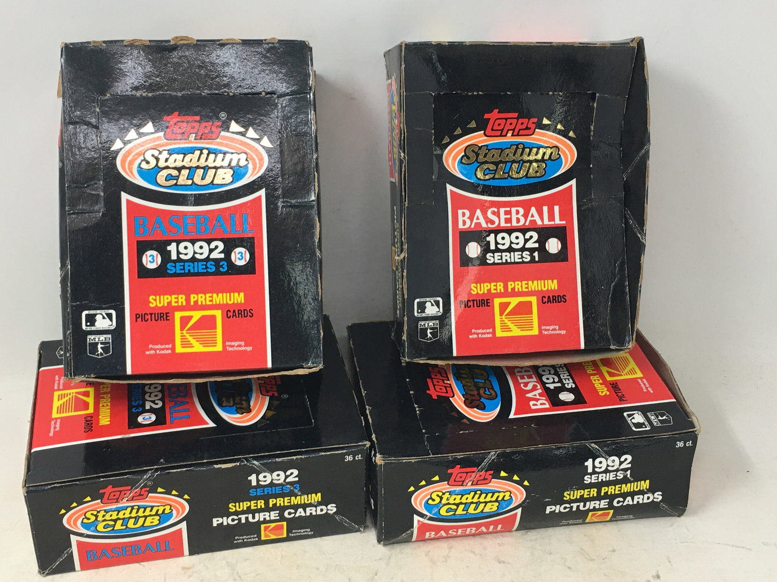 1992 Topps Stadium Club, Series 1 & 3, Baseball Cards, (3) Full Boxes (1 of 2)