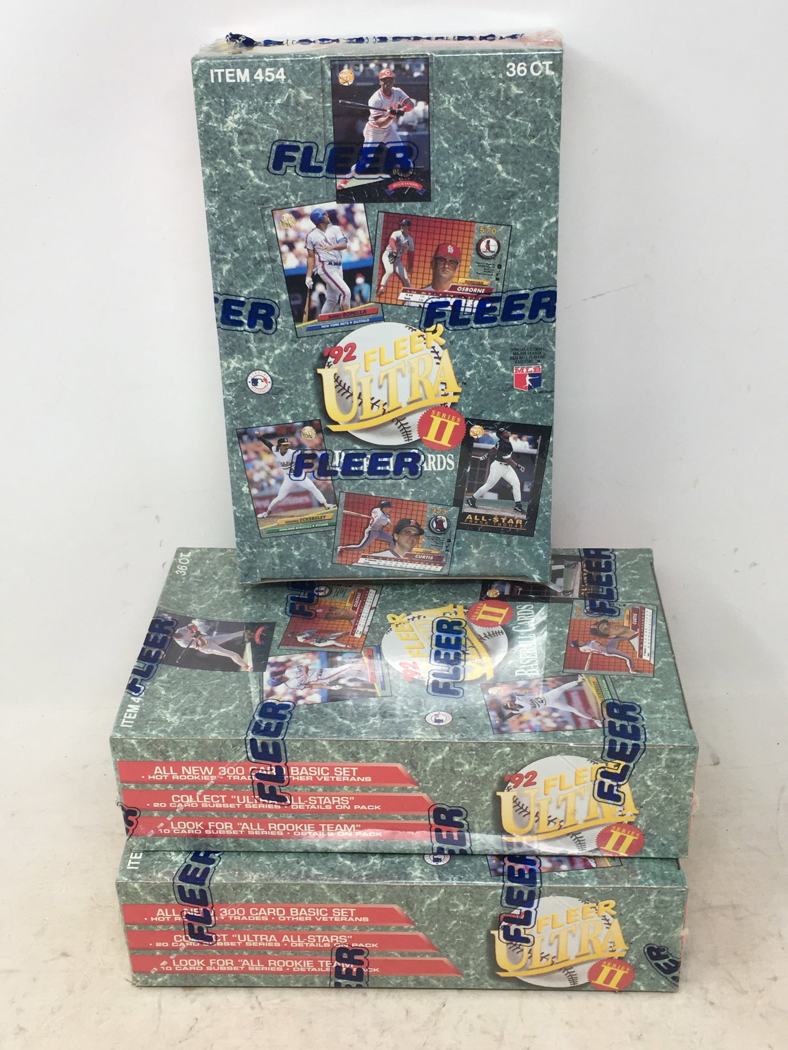 1992 Fleer Ultra Series 2 Baseball Cards, (3) Sealed Boxes: 1992 Fleer Ultra Series 2 Baseball Cards, (3) Sealed Boxes, 36 Packs/Box
