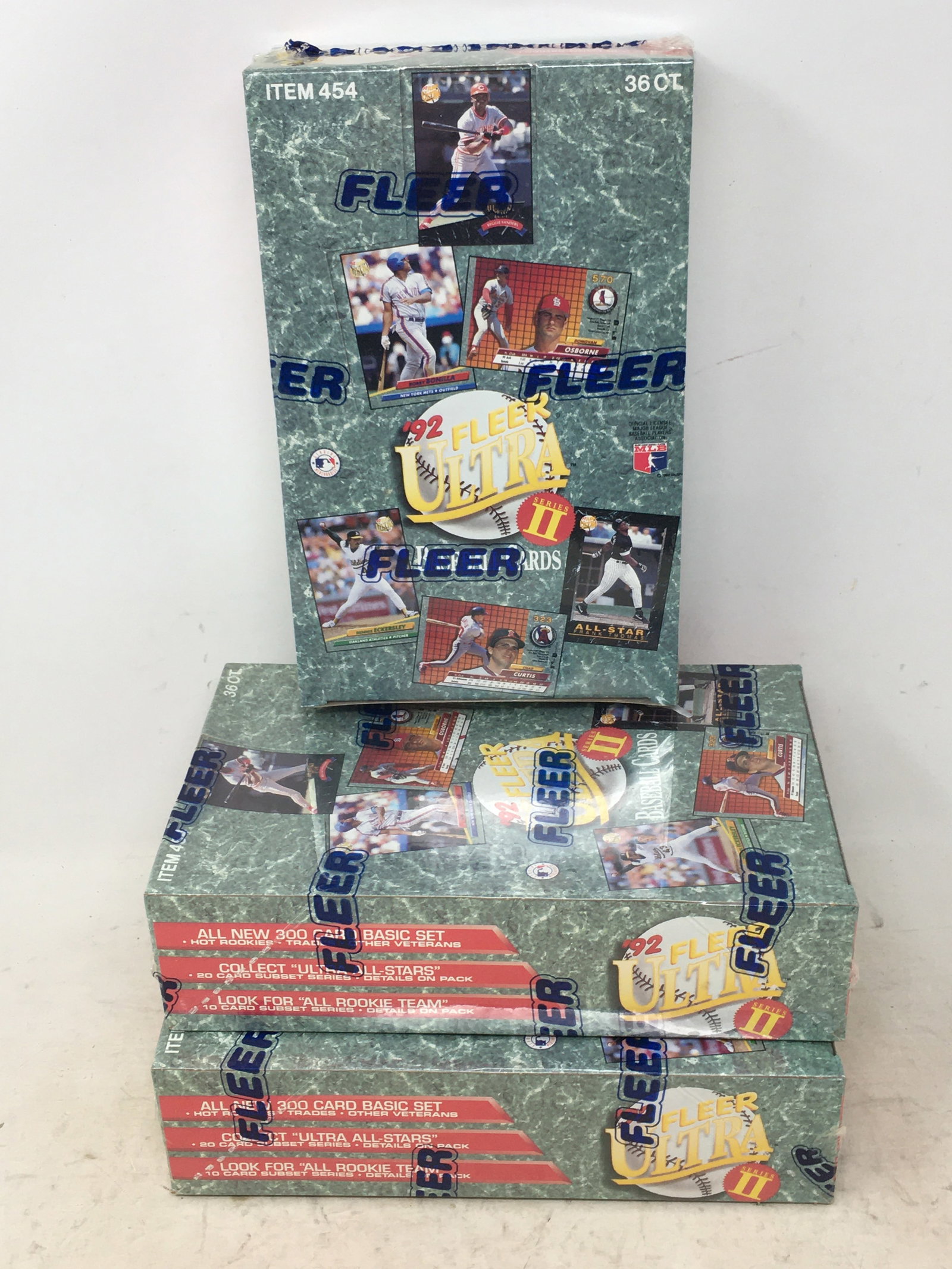 1992 Fleer Ultra Series 2 Baseball Cards, (3) Sealed Boxes: 1992 Fleer Ultra Series 2 Baseball Cards, (3) Sealed Boxes, 36 Packs/Box