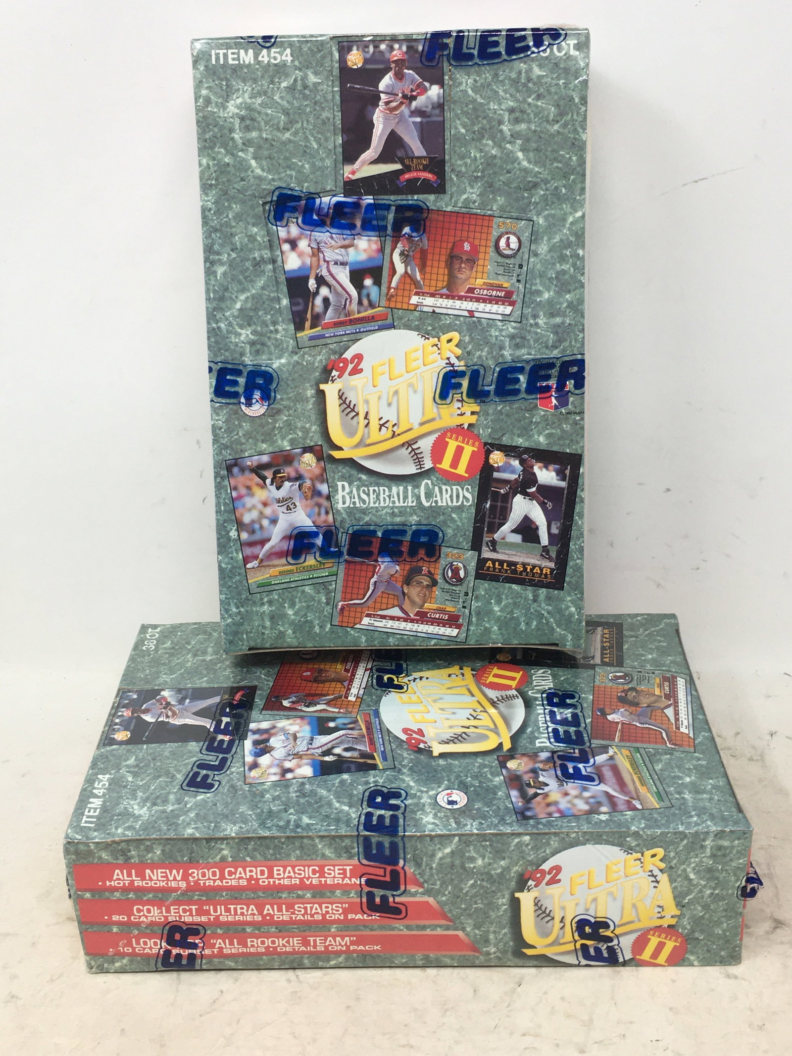1992 Fleer Ultra Series 2 Baseball Cards, (2) Sealed Boxes: 1992 Fleer Ultra Series 2 Baseball Cards, (2) Sealed Boxes, 36 Packs/Box