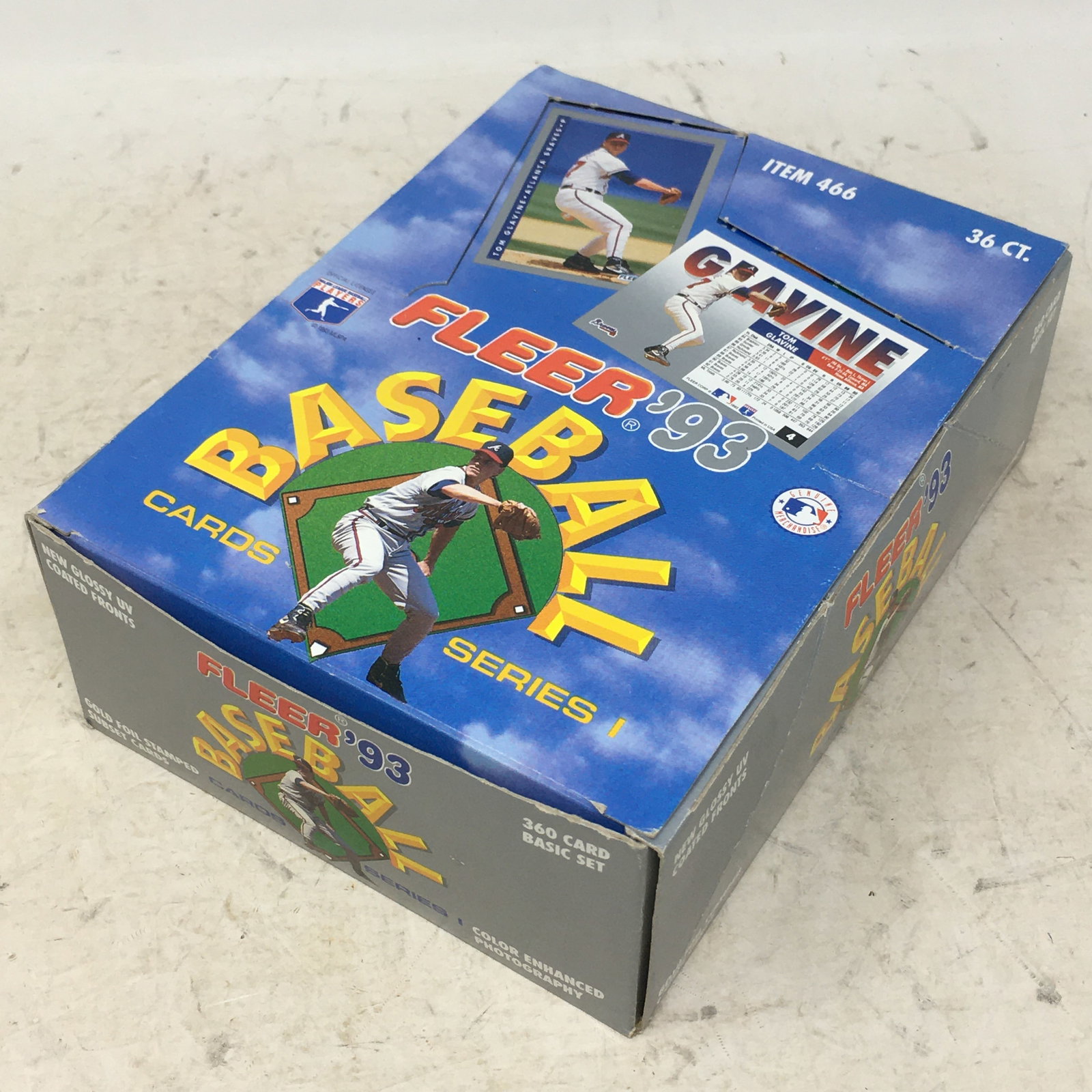 1993 Fleer Baseball Cards, Series 1, Full Box: 1993 Fleer Baseball Cards, Series 1, Full Box, 36 Sealed Packs