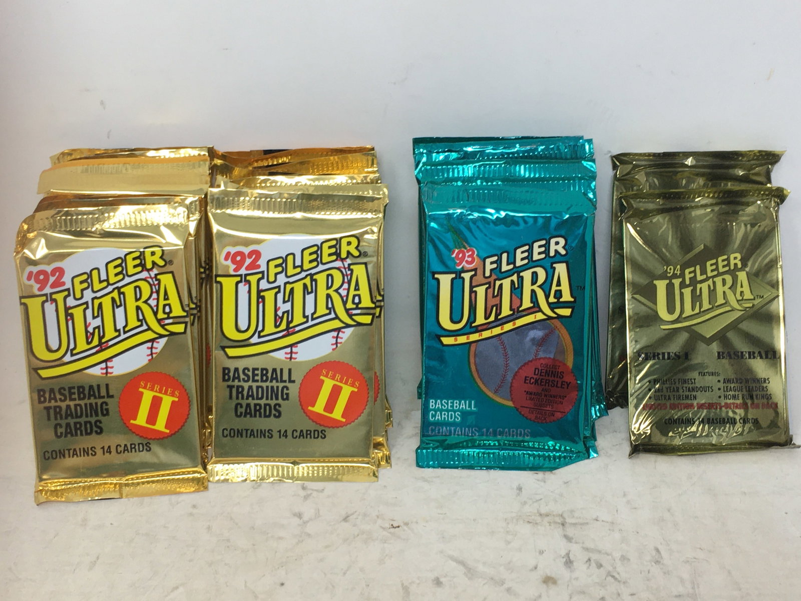 (24) 1990s Fleer Ultra Baseball Card Foil Packs (1 of 1)