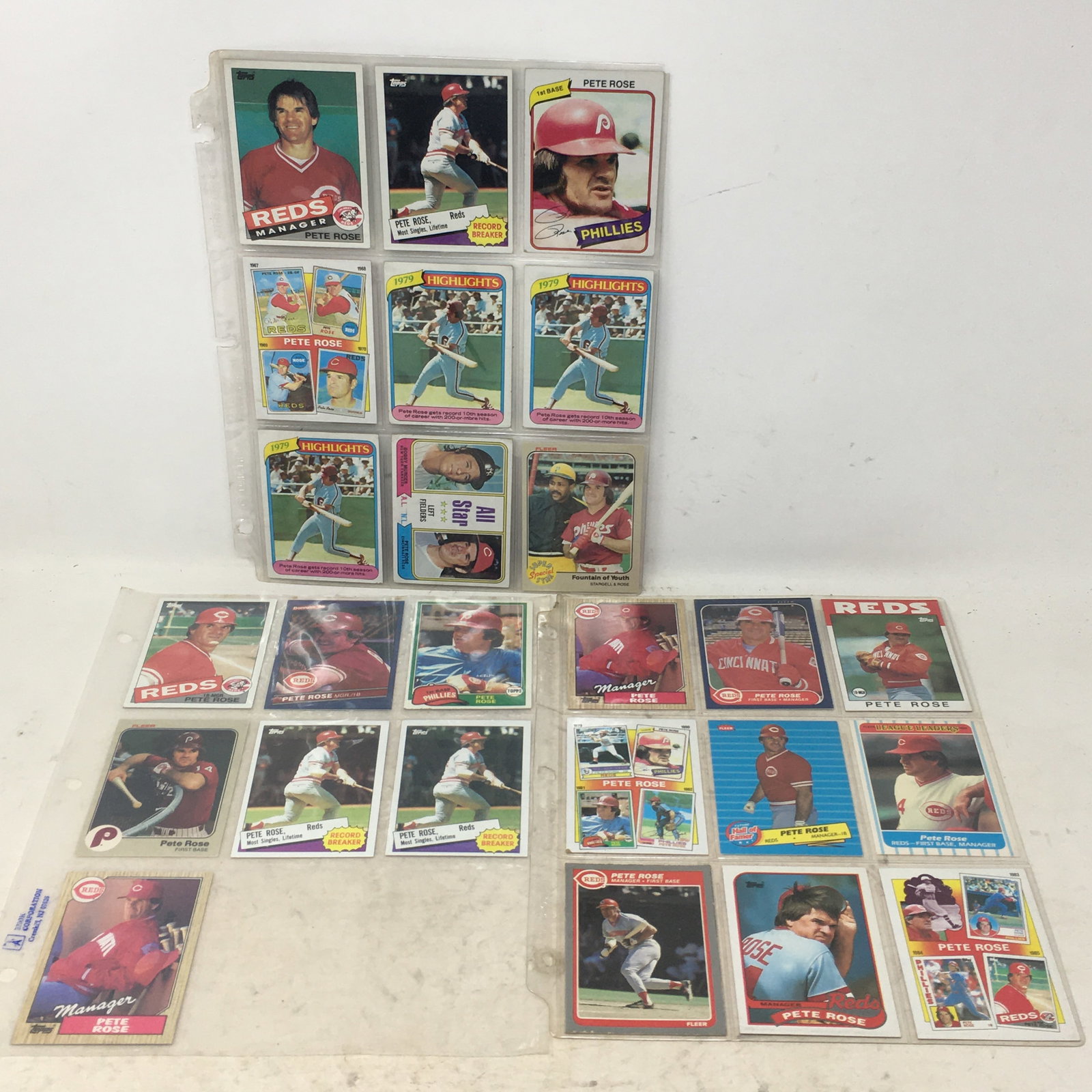 (25) 1980s Pete Rose Baseball Cards (1 of 4)