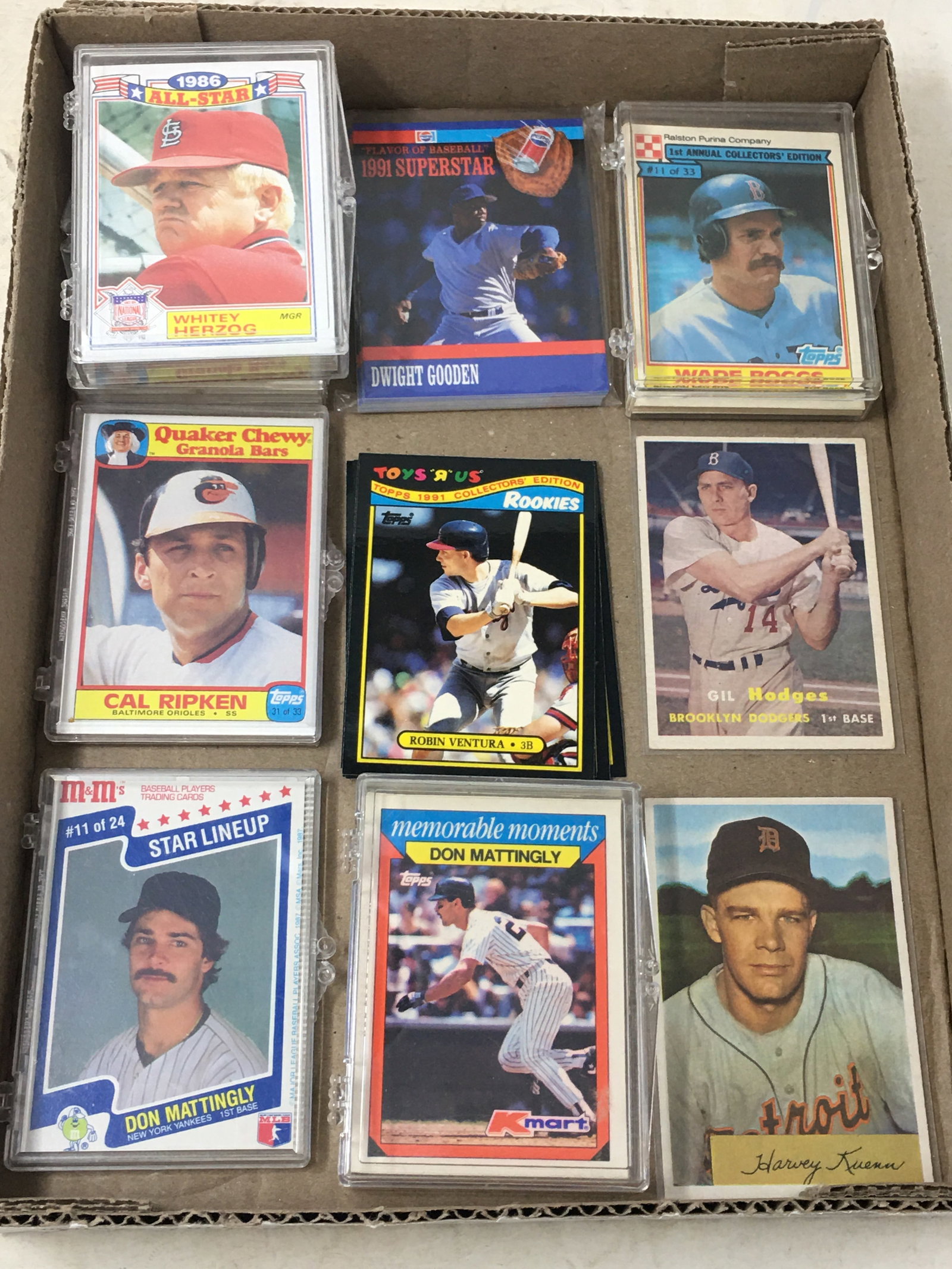 Group of Misc. Baseball Cards, Incl. Advertising: Group of Misc. Baseball Cards. Incl. Advertising. 1986 All-Star Game Commemorative Set, Complete; 1986 Topps Quaker Chewy Granola Bar; 1992 Pacific M&Ms; 1987 Topps Kmart; 1987 Topps Ralston Purina Co