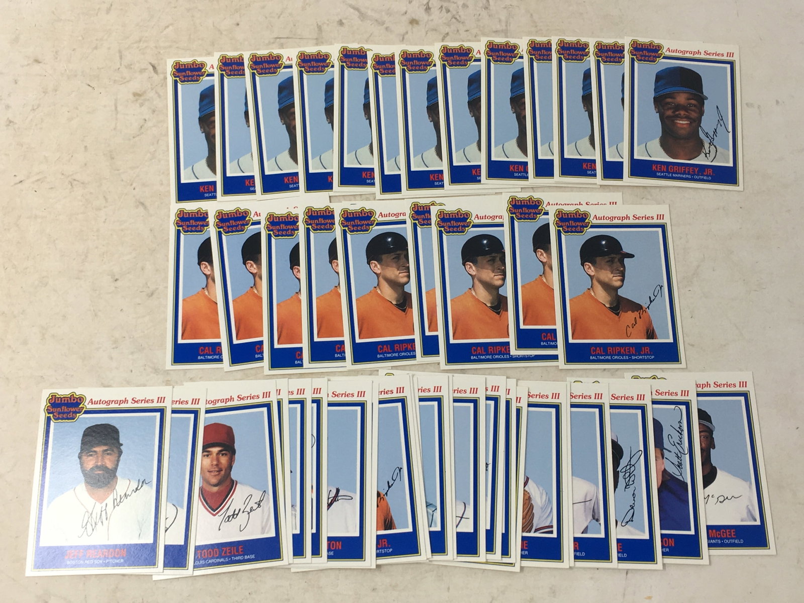 1992 Jumbo Sunflower Seeds Baseball Card Set (1 of 1)