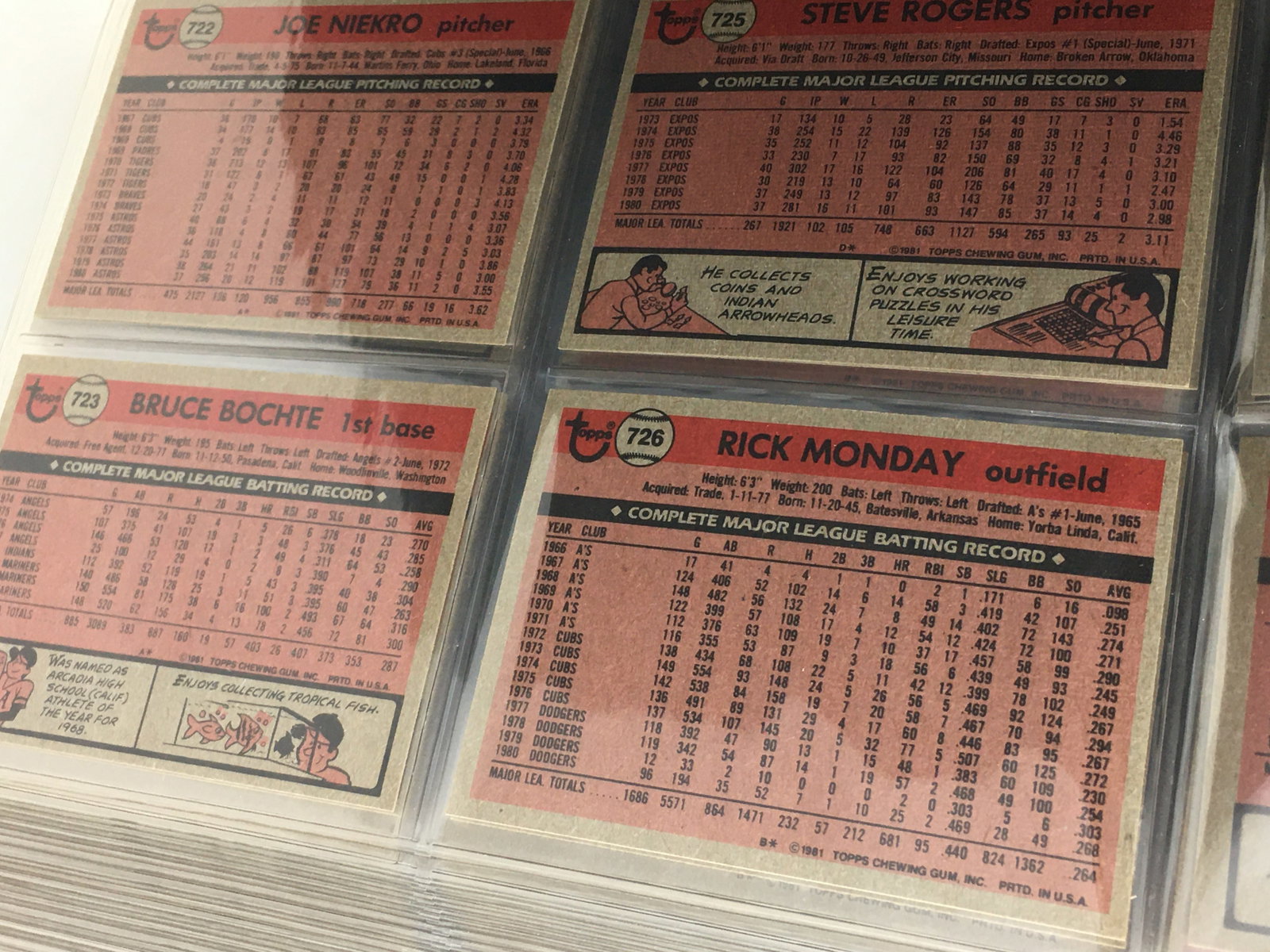 1981 Topps Complete Set Baseball Cards - 5