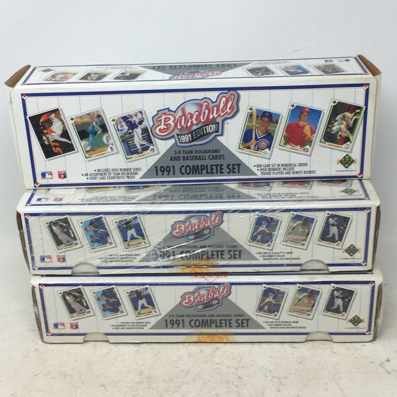 1991 Upper Deck Complete Set Baseball Cards, 3 Sets (1 of 2)