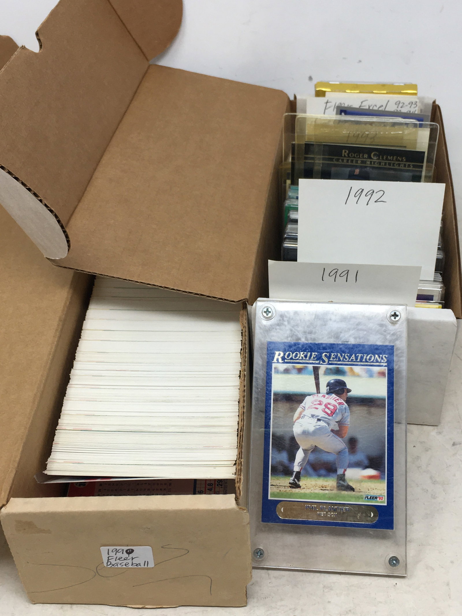 Group of Fleer Baseball Cards, 1990-1993: Group of Fleer Baseball Cards, 1990-1993. Incl. 1991 stickers. Also incl. 92-93 & 93-94 Fleer Excel minor league cards