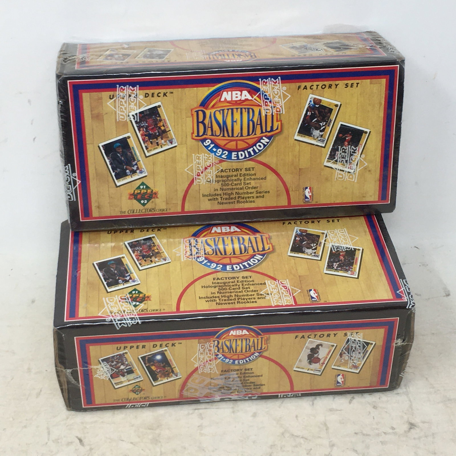 1991-92 Upper Deck Basketball Factory Set, (2) Sealed Boxes: 1991-92 Upper Deck Basketball Factory Set, 500 Cards/Box, (2) Sealed Boxes