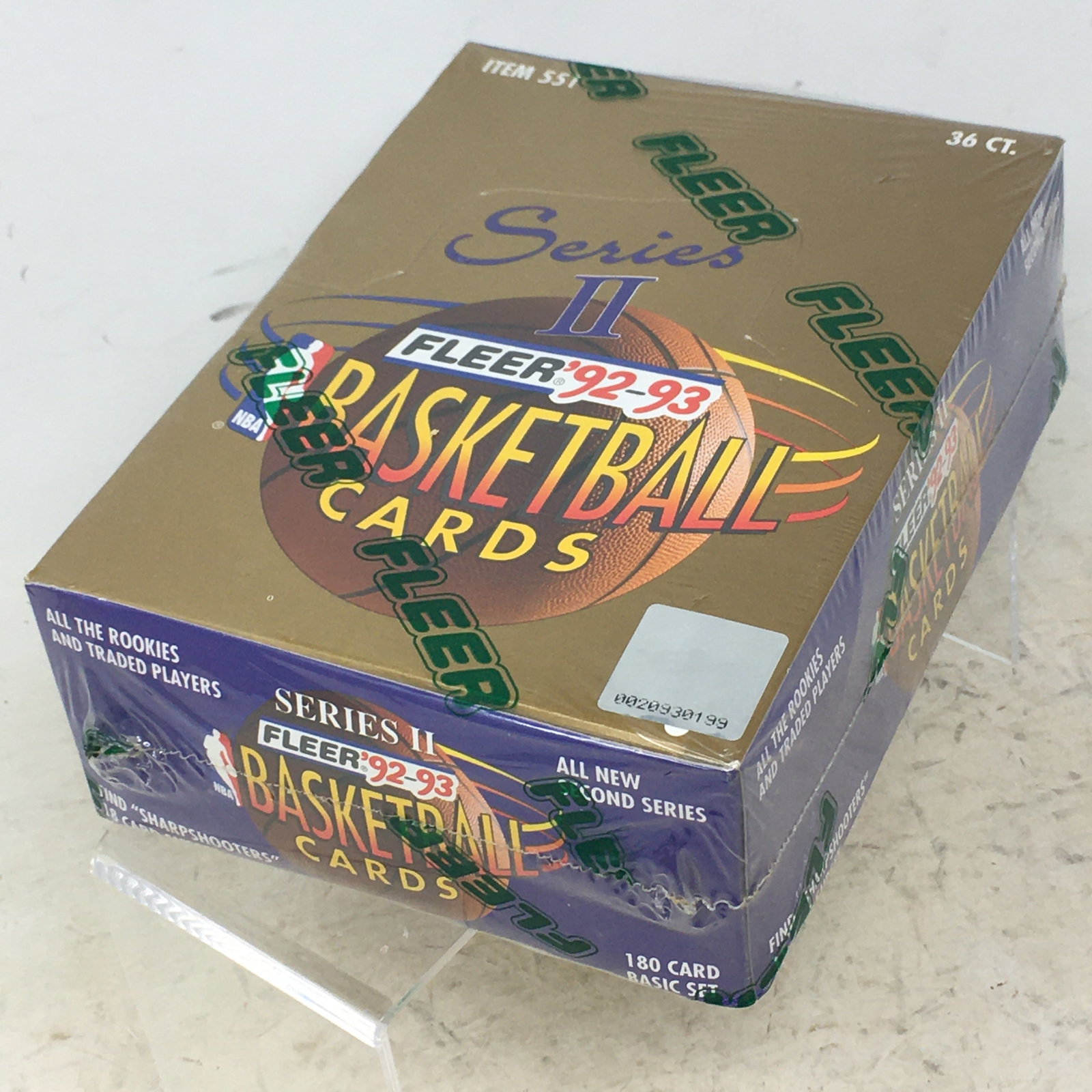 1992-93 Fleer Basketball Series 2, Sealed Box (1 of 1)