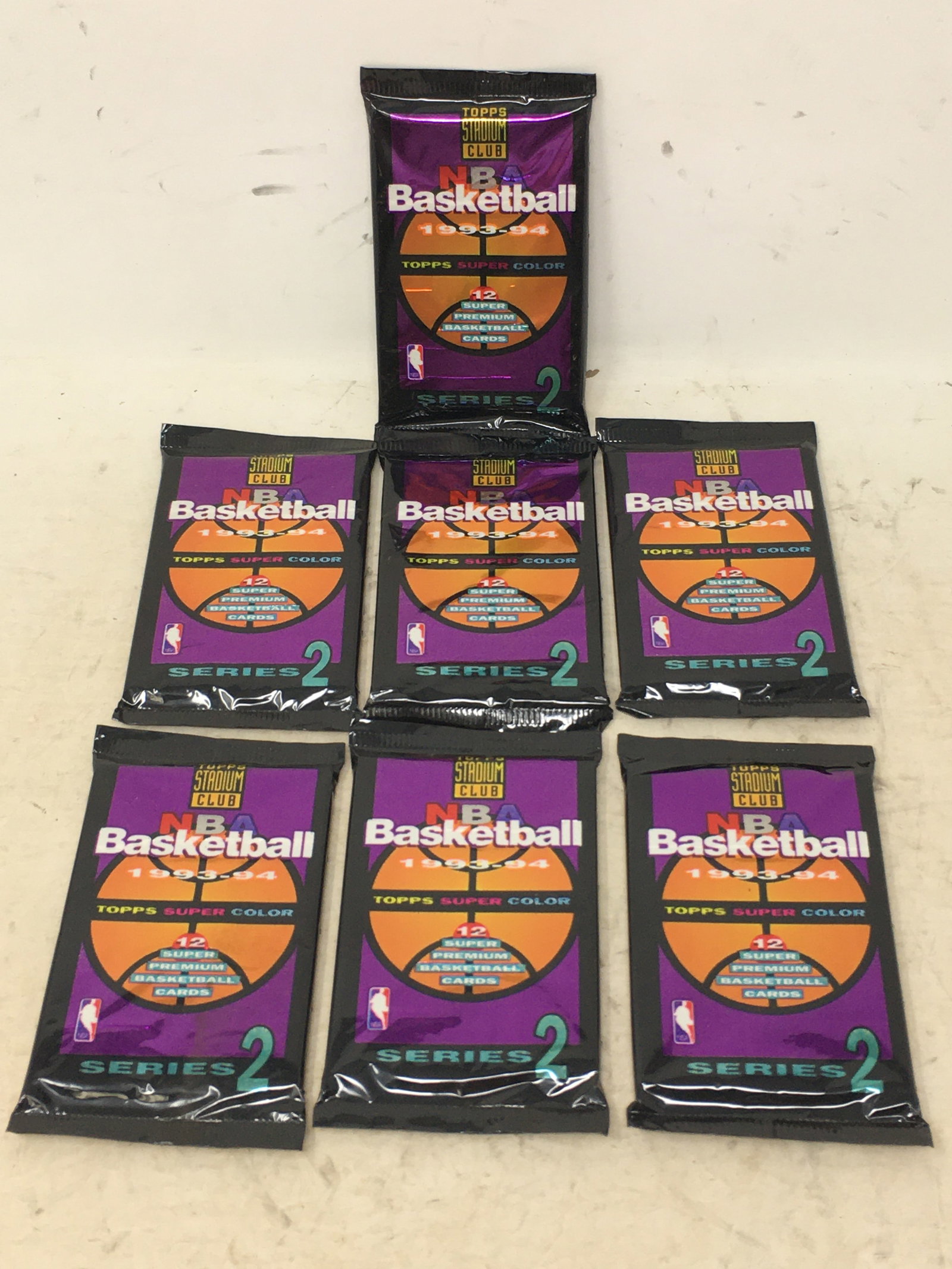 1993-94 Topps Stadium Club Basketball, Series 2, (7) Sealed Packs (1 of 1)