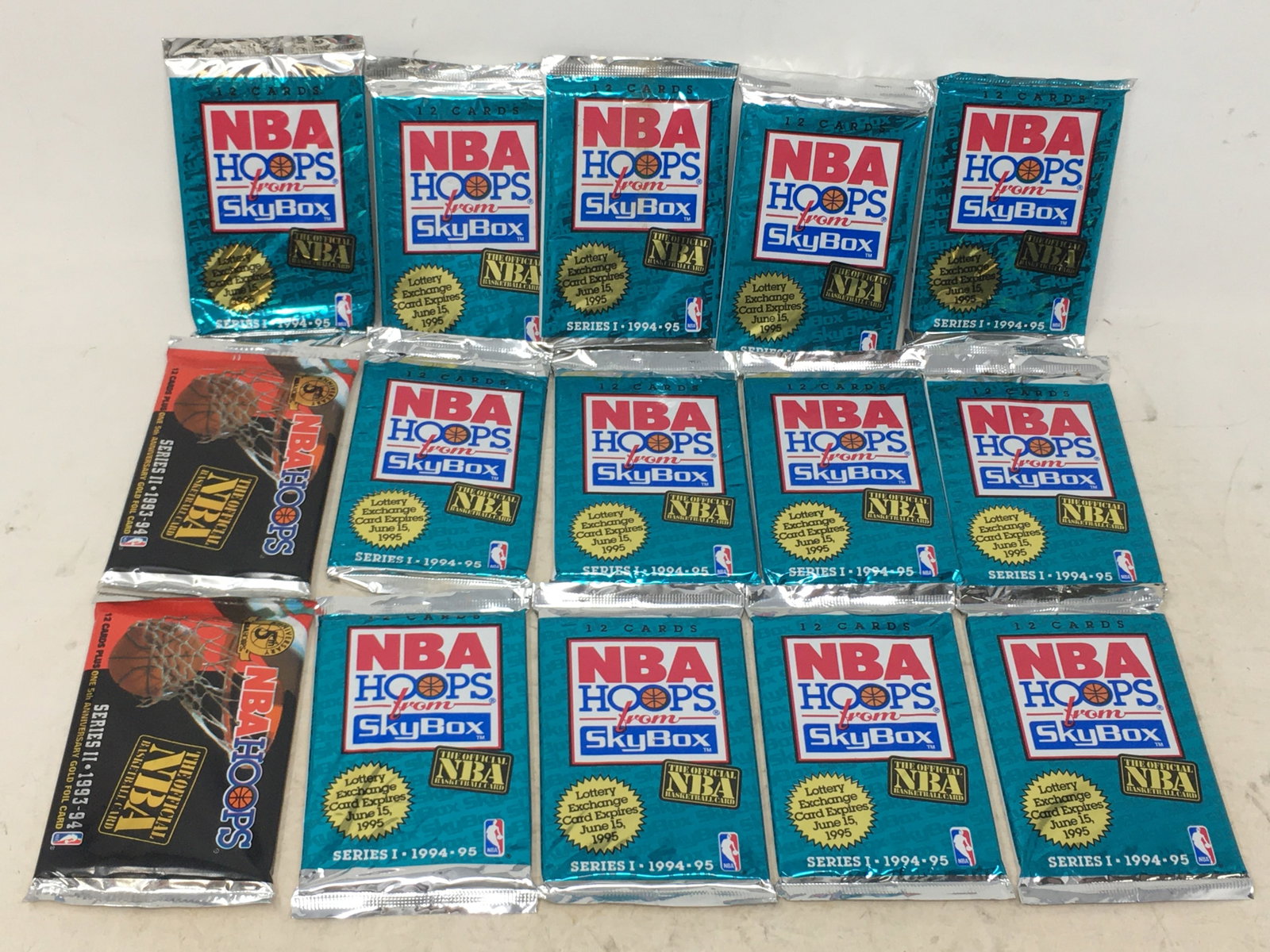 NBA Hoops Card Packs, (2) 1993-94 Series 2 and (13) 1994-95 Series 1 (1 of 1)