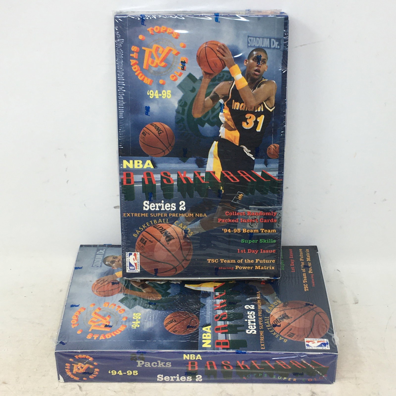 1994-95 Topps Stadium Club Basketball Series 2, (2) Sealed Boxes: 1994-95 Topps Stadium Club Basketball Series 2, (2) Sealed Boxes, 24 Packs/Box