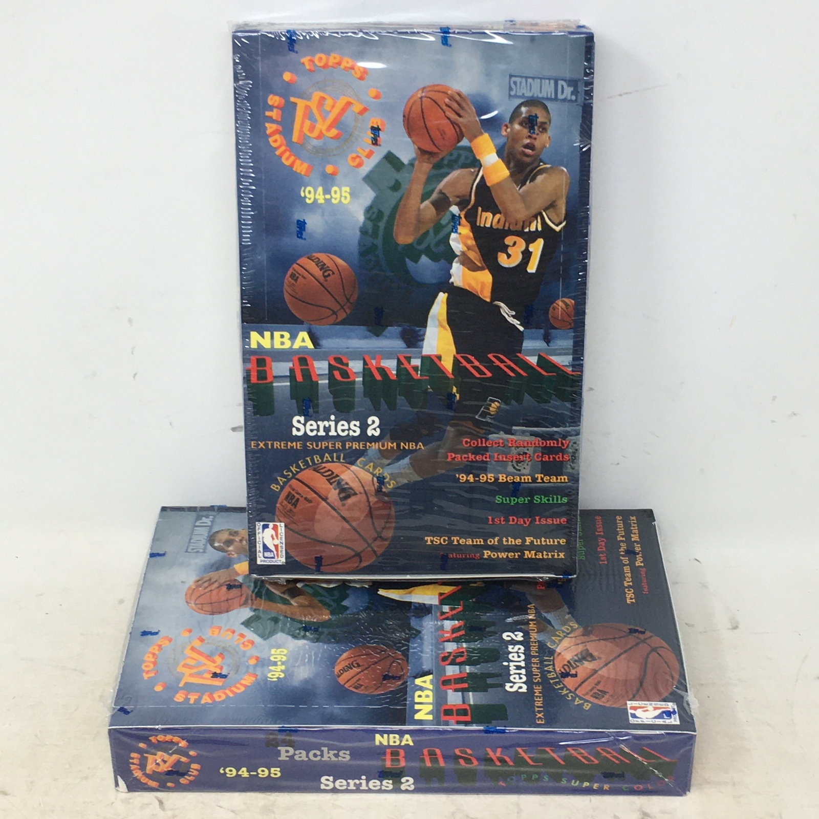 1994-95 Topps Stadium Club Basketball Series 2, (2) Sealed Boxes: 1994-95 Topps Stadium Club Basketball Series 2, (2) Sealed Boxes, 24 Packs/Box