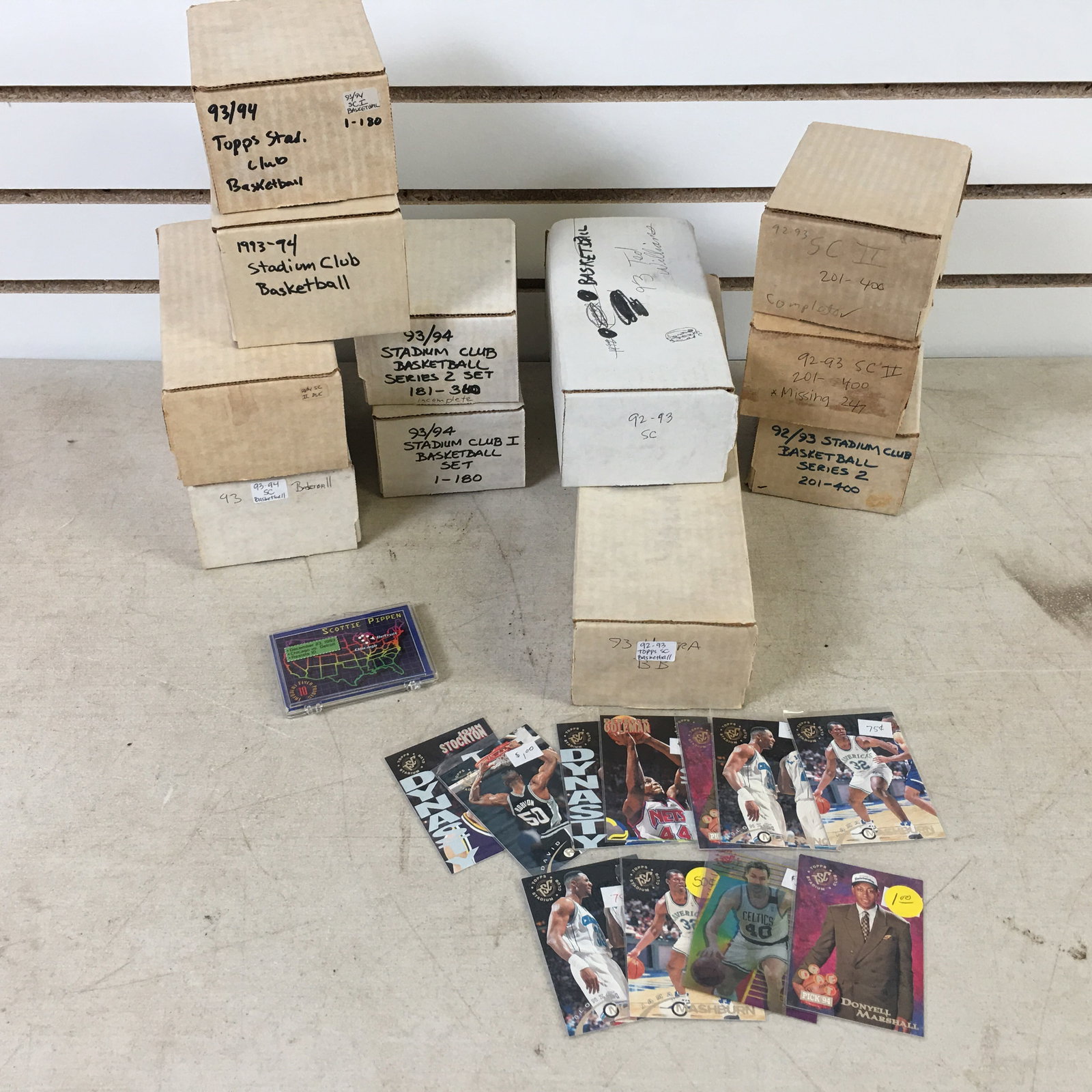 Group of Topps Stadium Club Basketball, 92-93 & 93-94, With Jordans (1 of 1)