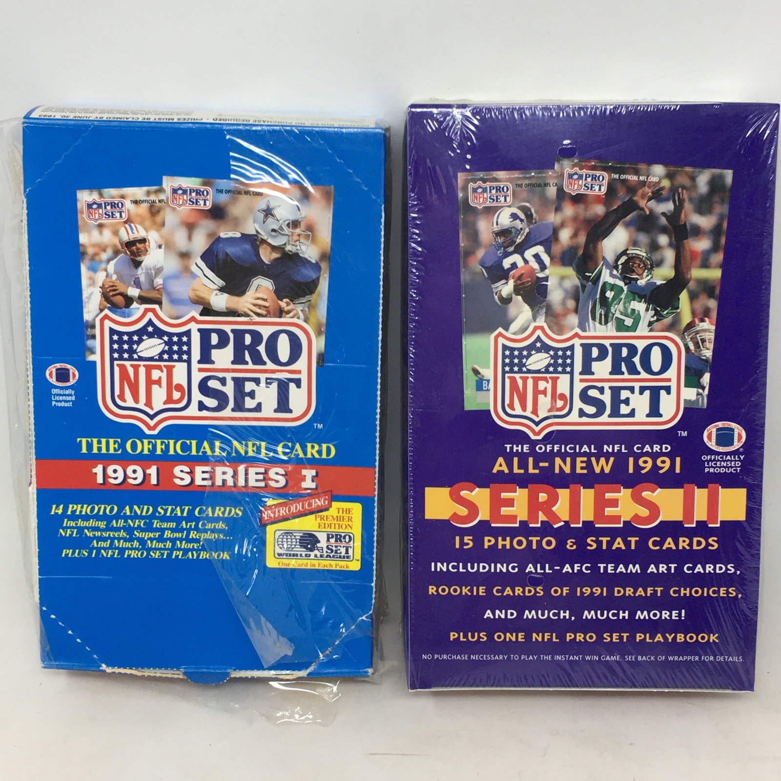 1991 NFL Pro Set Series 1 & 2, New Boxes, Wax Packs (1 of 2)