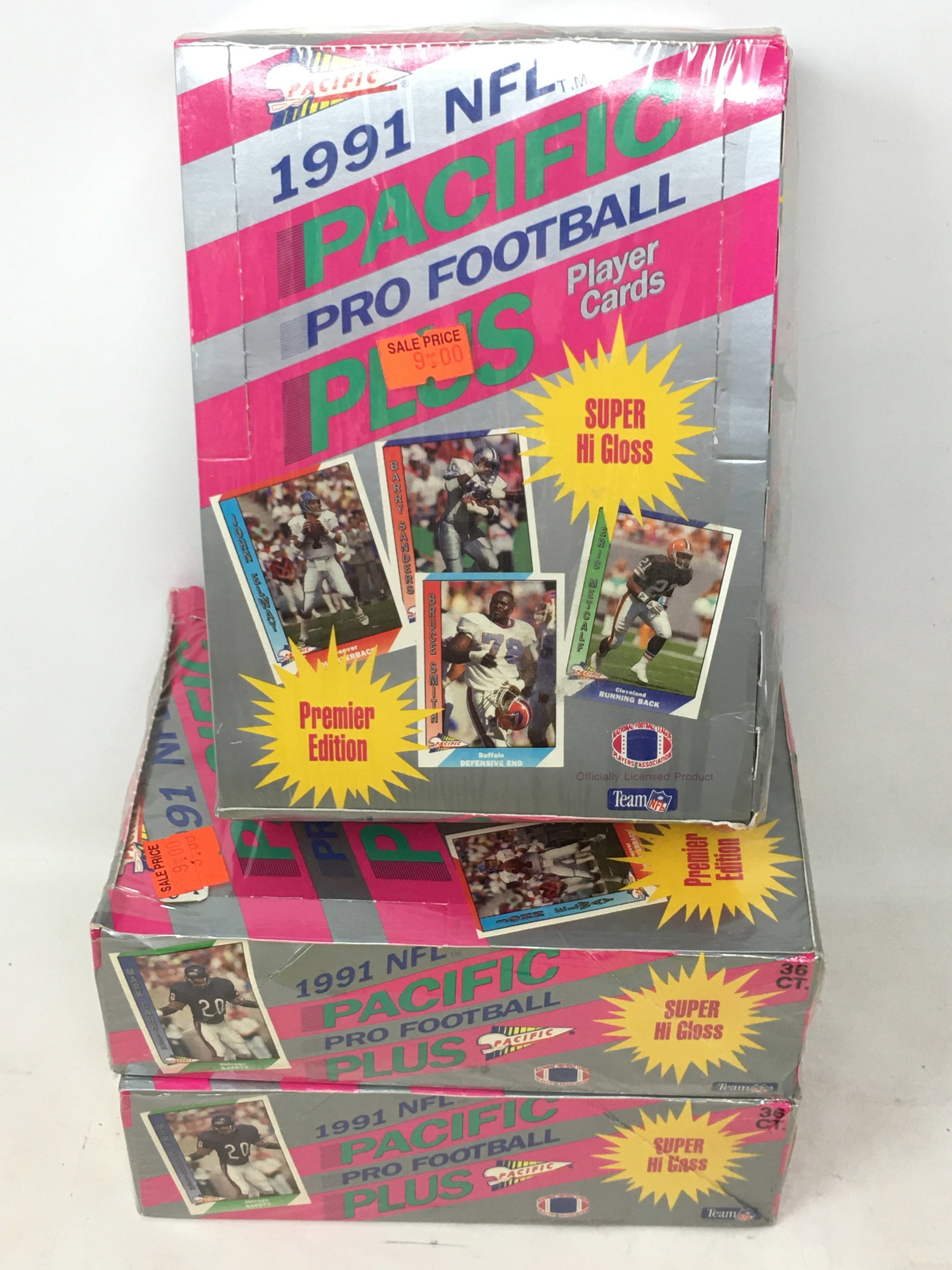 1991 Pacific Plus Football, (3) Sealed Boxes (1 of 2)