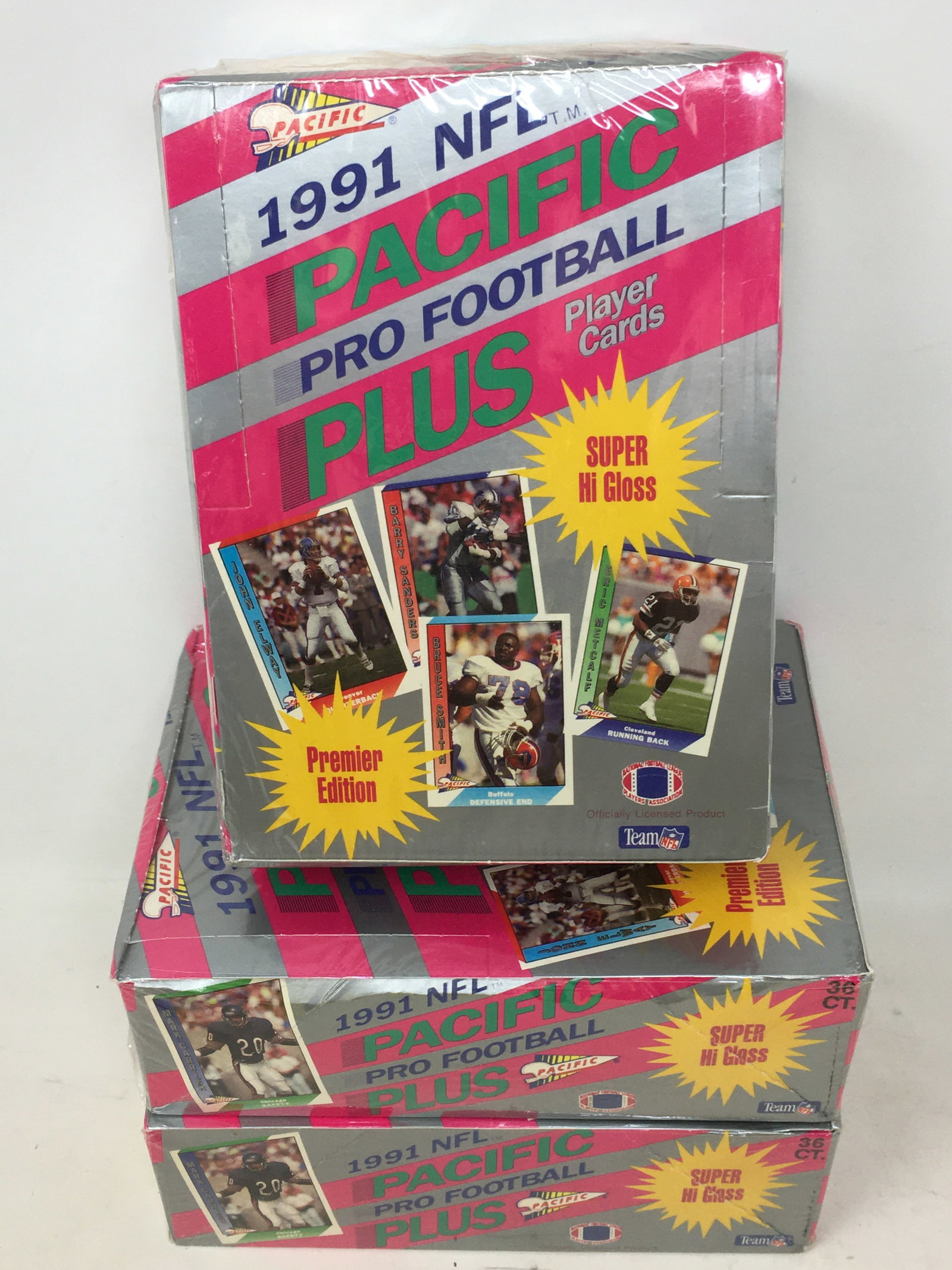 1991 Pacific Plus Football, (3) Sealed Boxes (1 of 1)