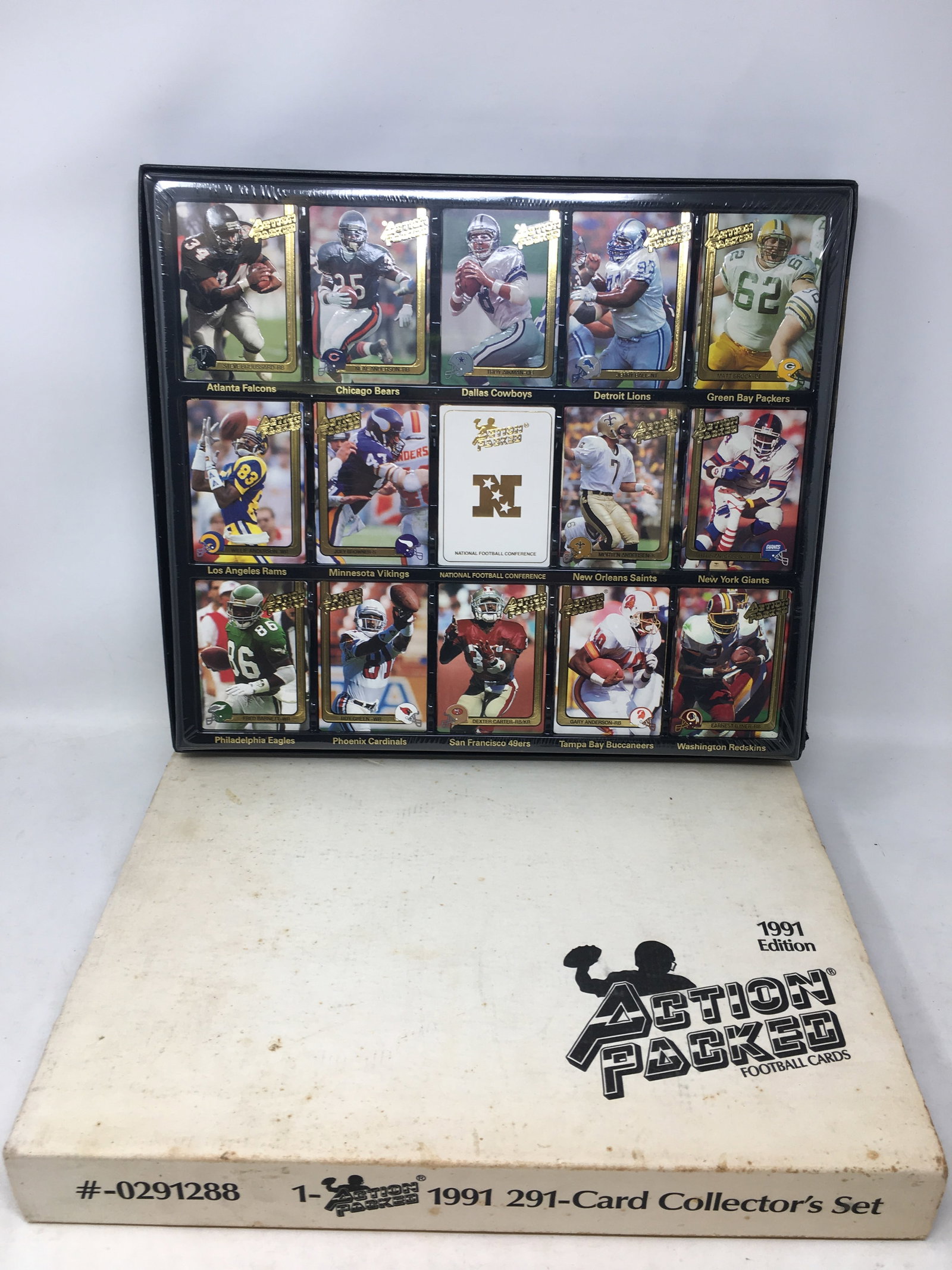 (2) 1991 Action Packed Football 291-Card Collector Sets, Sealed (1 of 5)