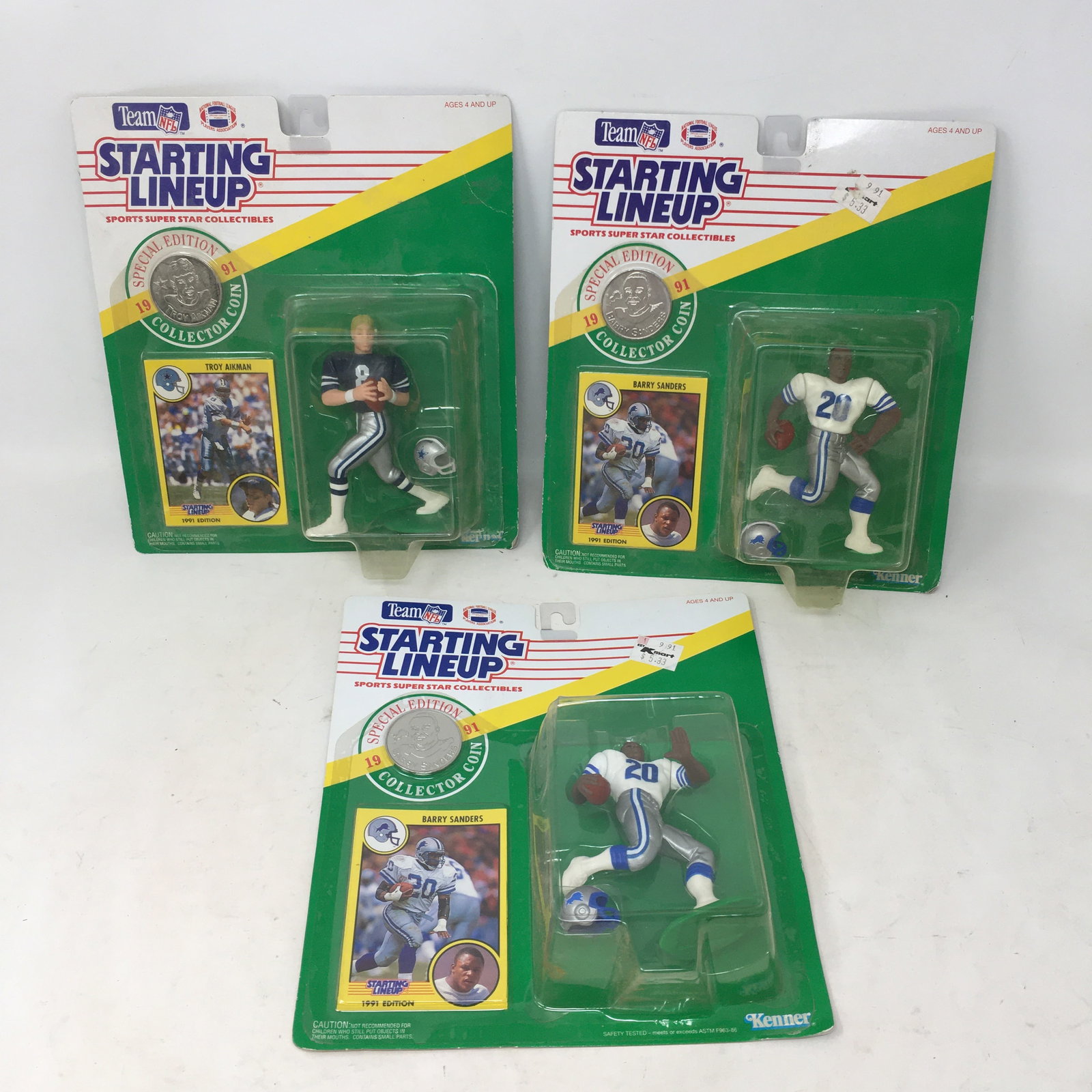 (3) 1991 Kenner Starting Lineups (1 of 4)
