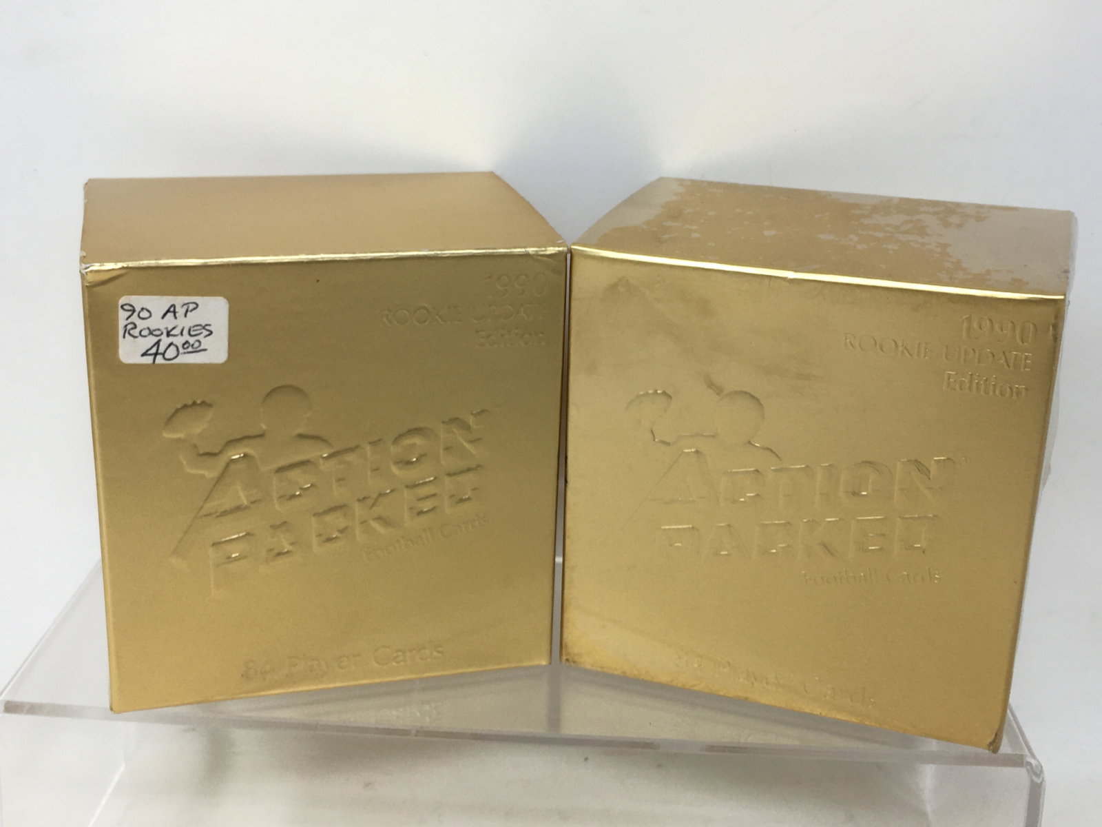 1990 Action Packed Rookie Update Football Cards, (2) Boxes (1 of 2)