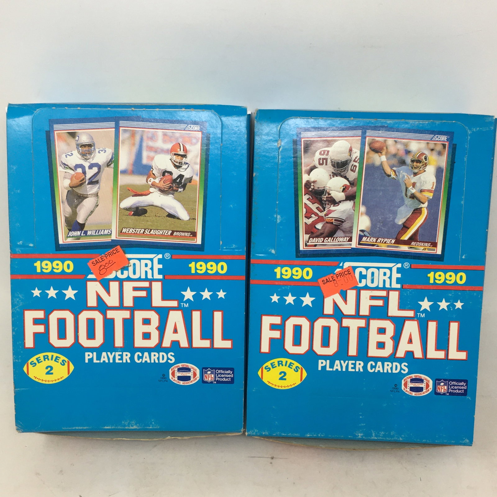 1990 Score NFL Football, Series 2, (2) Full Boxes: 1990 Score NFL Football, Series 2, (2) Full Boxes, 36 Sealed Packs/Box