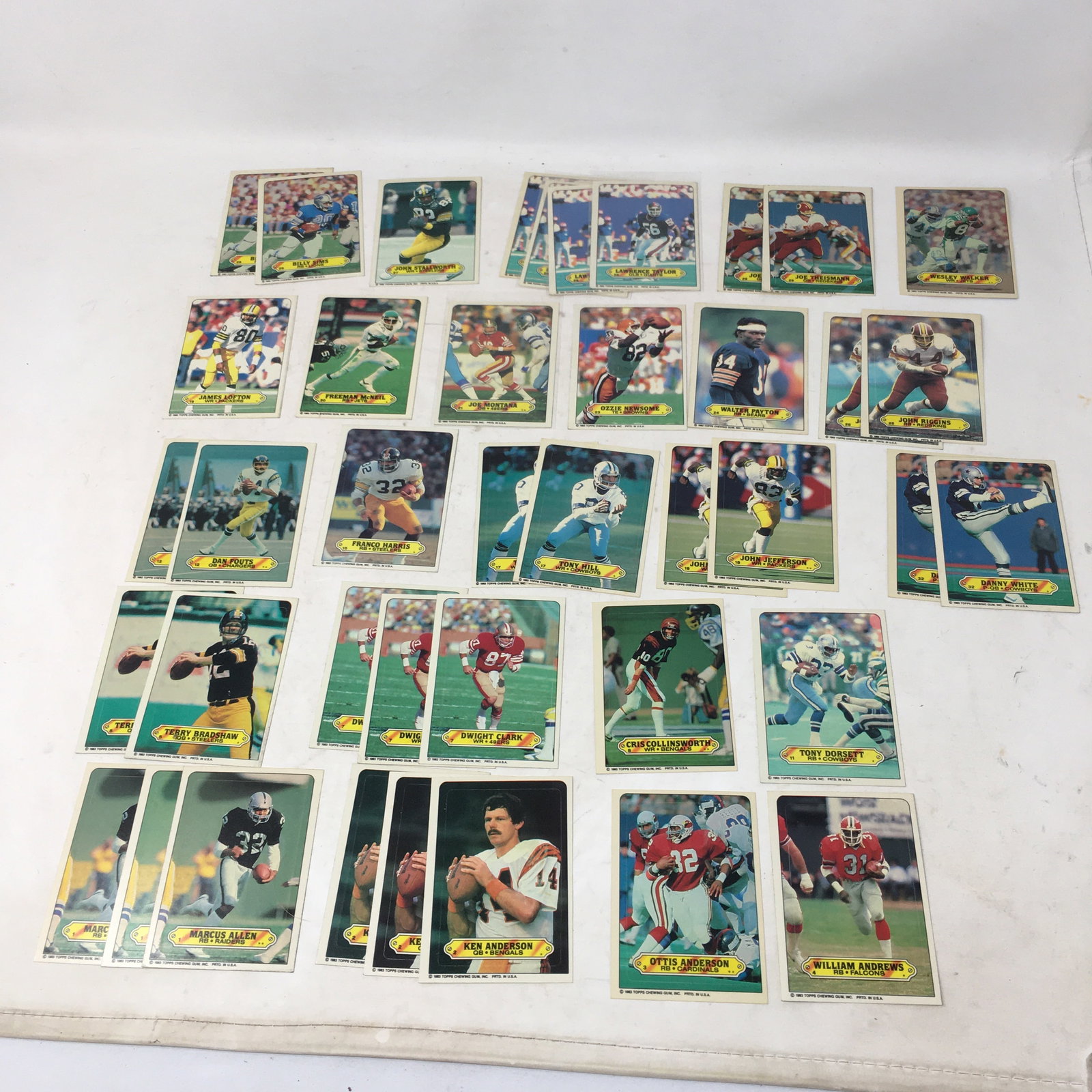 (42) 1983 Topps Football Stickers Inserts (1 of 6)