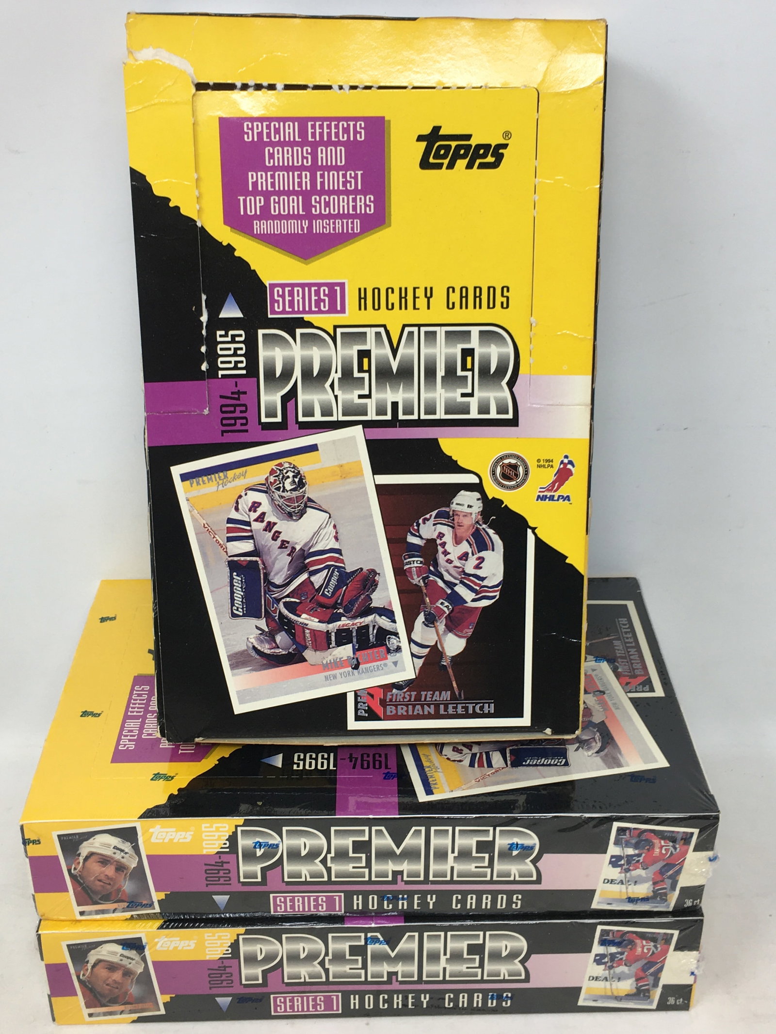 1994-95 NHL Topps Series 1 Premier, (2) Sealed Boxes + (11) Packs (1 of 2)