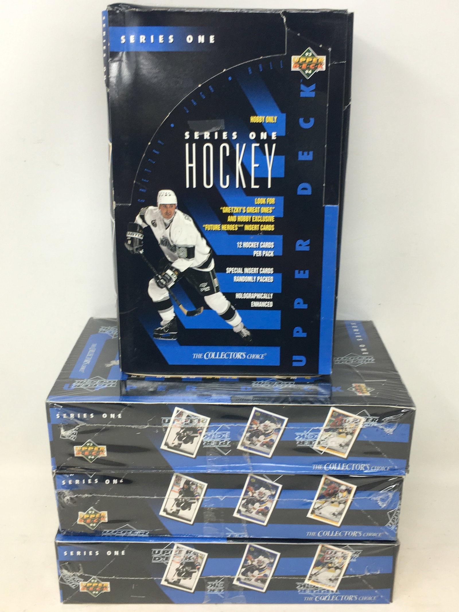 1993-94 Upper Deck Series 1 NHL Hockey, (3) Sealed Boxes + (30) Packs (1 of 2)