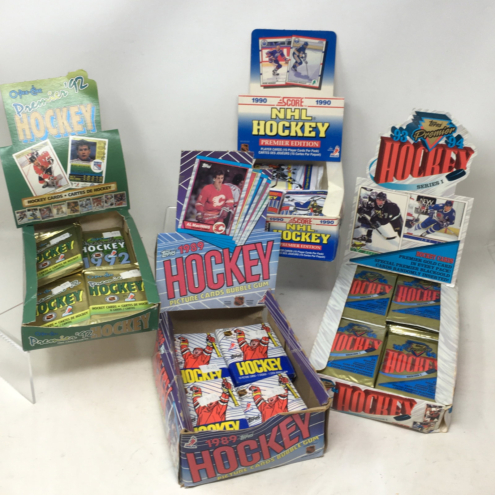 (65) NFL Hockey Card Packs, 1989-93-94, Sealed (1 of 6)