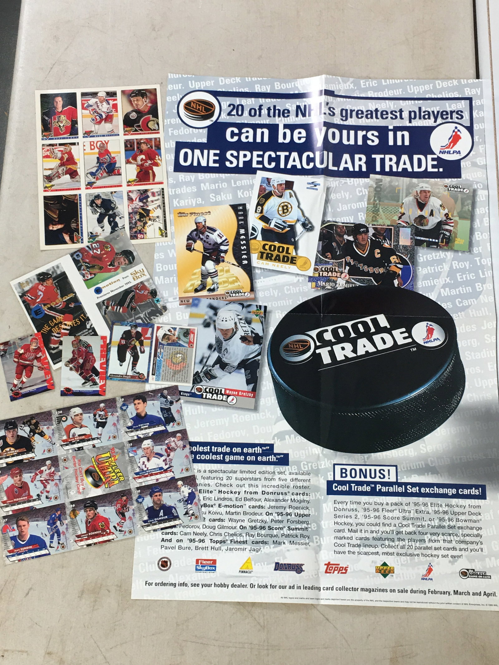 Misc. Hockey Promotional Cards, Uncut & Poster (1 of 4)