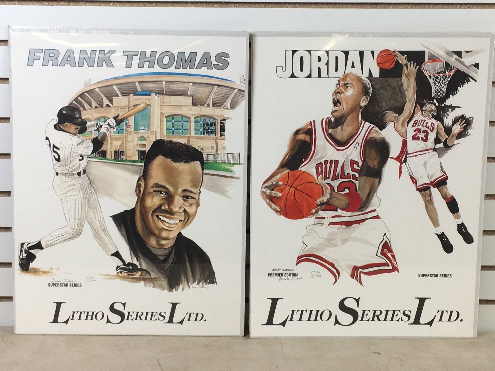 Litho Series Ltd. Sports Lithos by Becky Kinloch, Michael Jordan, Frank Thomas (1 of 3)