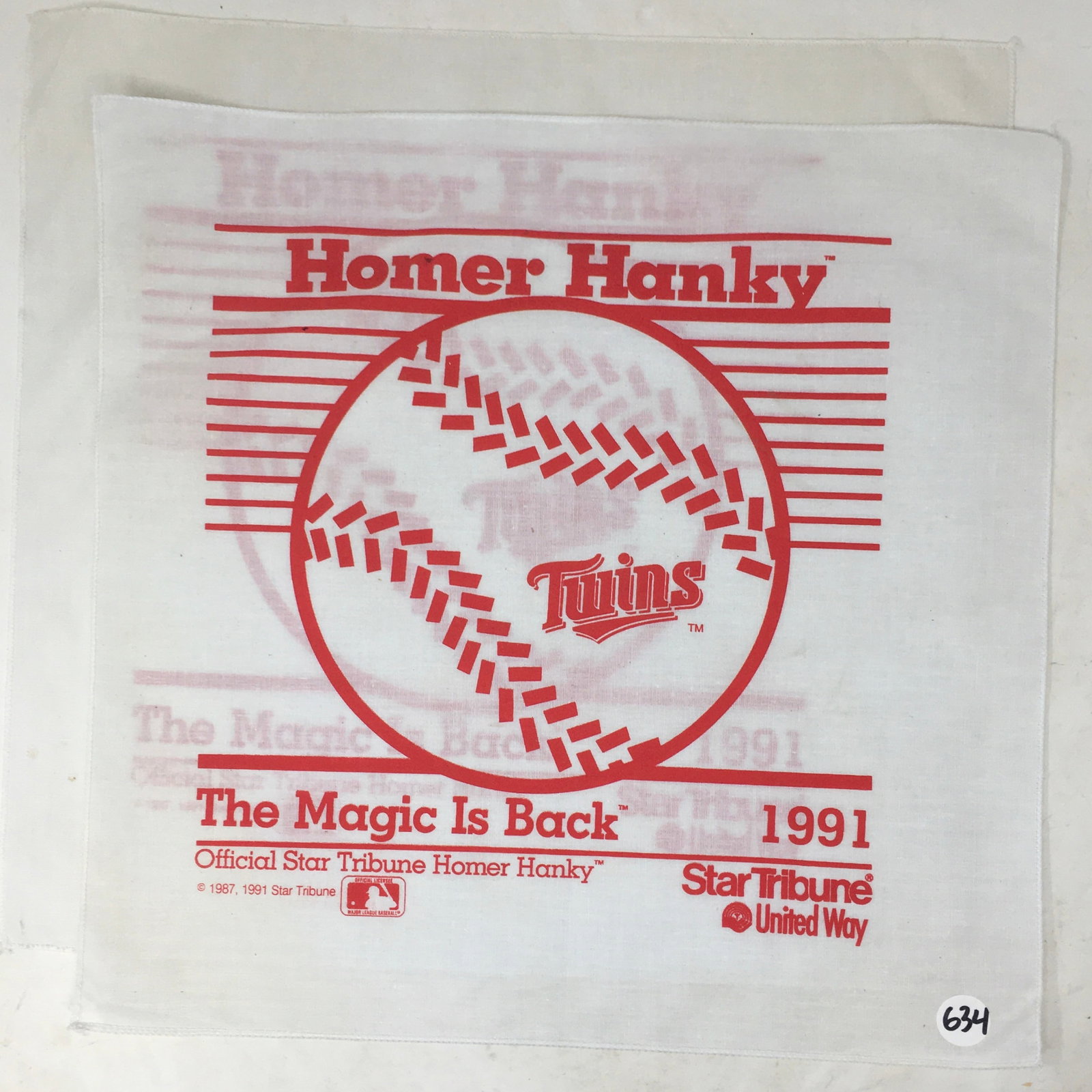 (2) 1991 Homer Hankies, Minnesota Twins (1 of 2)