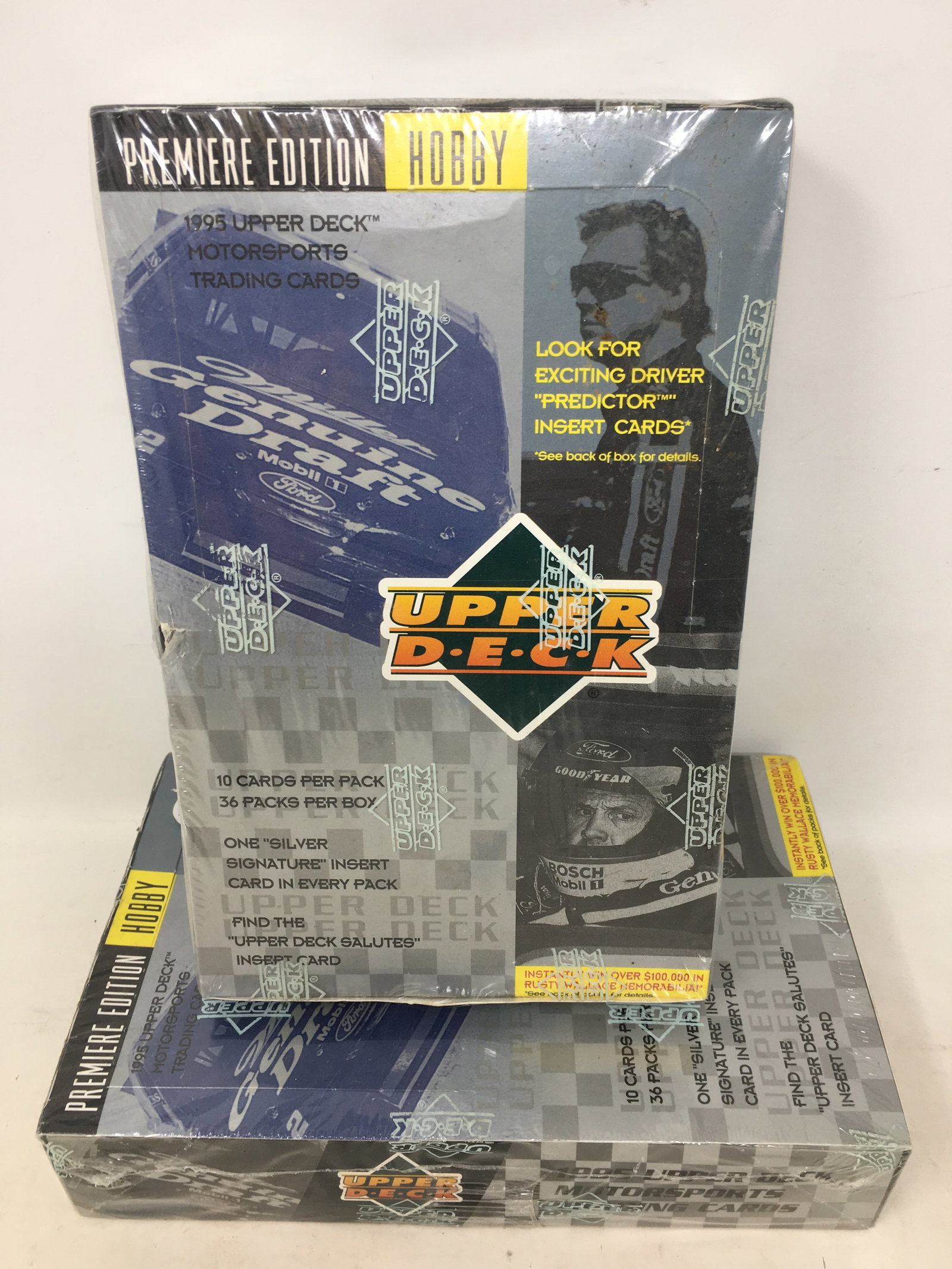 (2) 1995 Upper Deck Motorsports Cards Hobby Boxes, Sealed (1 of 1)