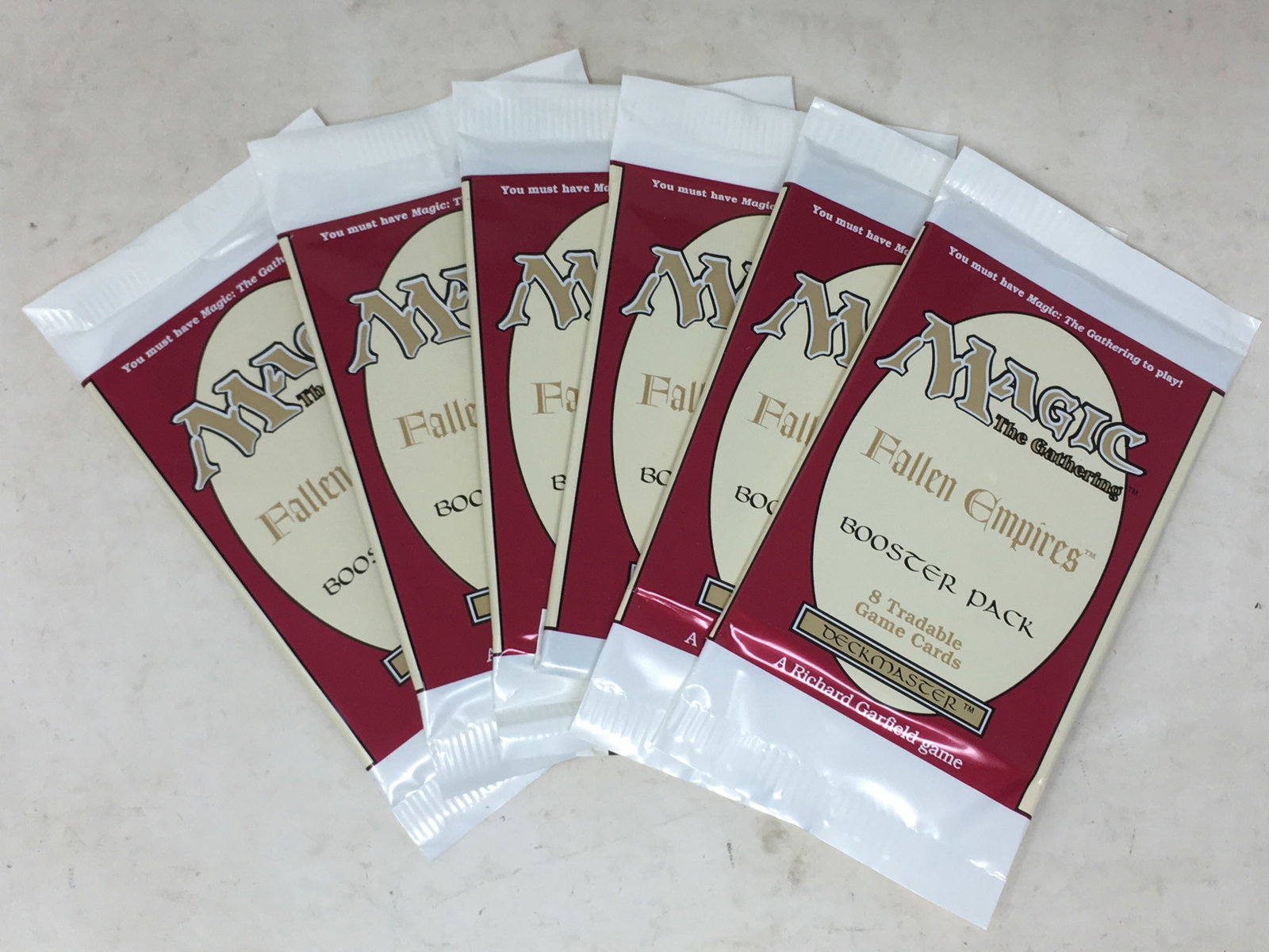 1994 Magic The Gathering Fallen Empires, (6) Sealed Packs (1 of 2)
