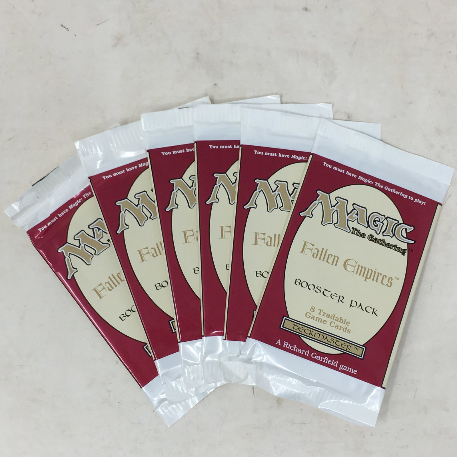 1994 Magic The Gathering Fallen Empires, (6) Sealed Packs (1 of 2)