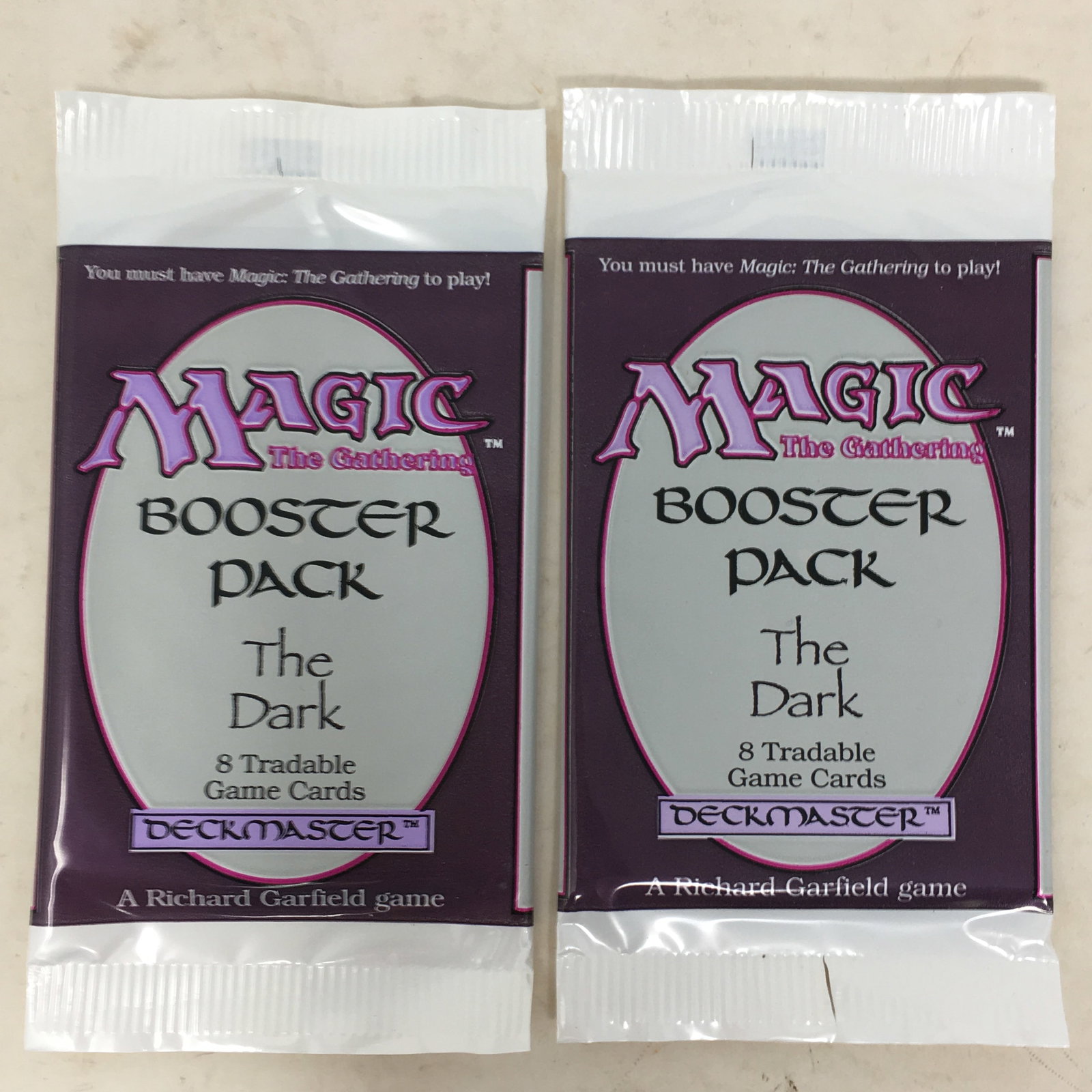 1994 Magic The Gathering The Dark, (2) Sealed Packs (1 of 2)