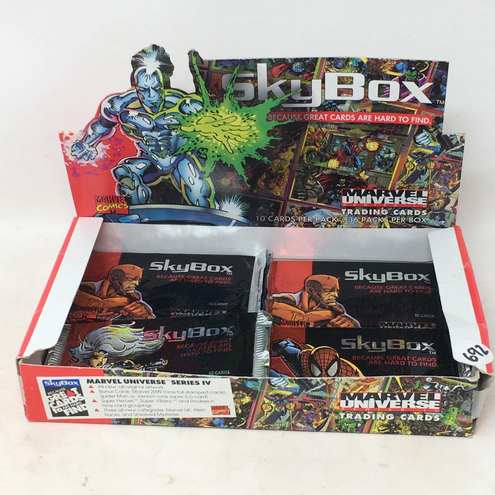 1993 Skybox Marvel Comics Trading Cards, (9) Packs With Box (1 of 3)