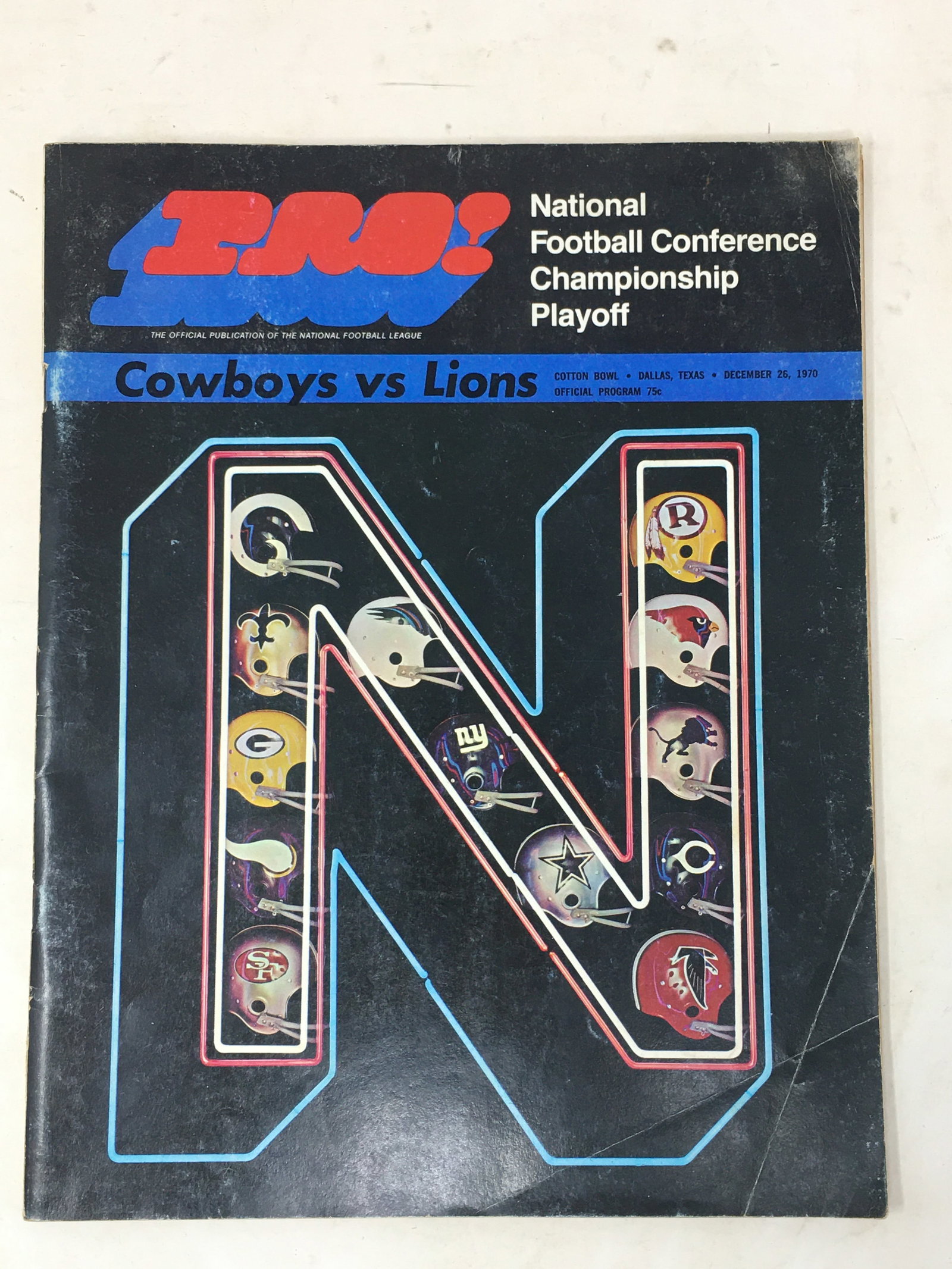 1970 NFC Championship Playoff Program, Cowboys vs. Lions (1 of 4)