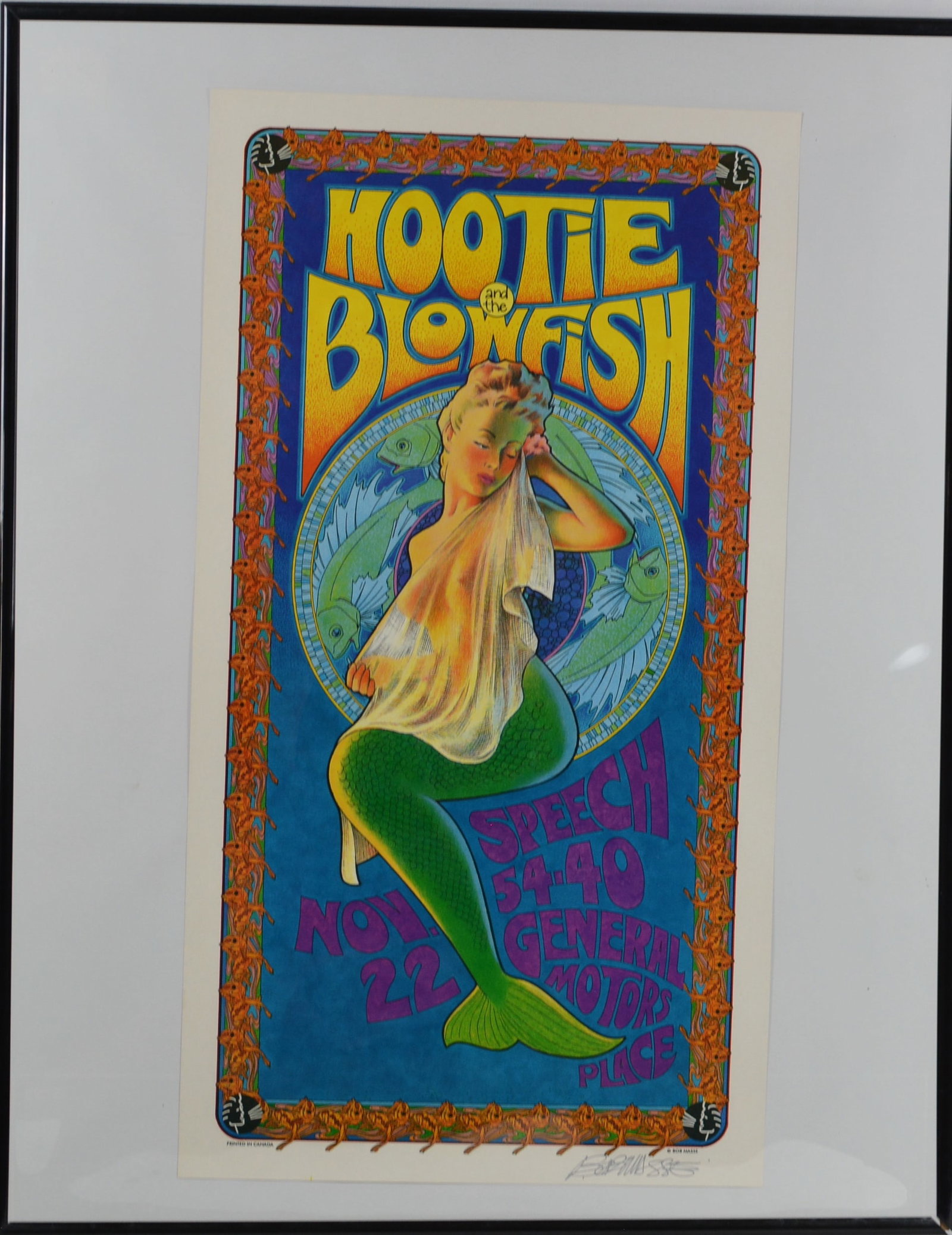 Hootie & the Blowfish Concert Poster - Nov. 22 - General Motors Place - Mermaid Artwork (1 of 6)